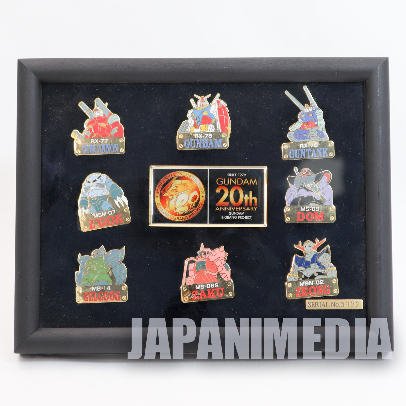 Gundam 20th Anniversary Limited 10pc Pins Set JAPAN ANIME