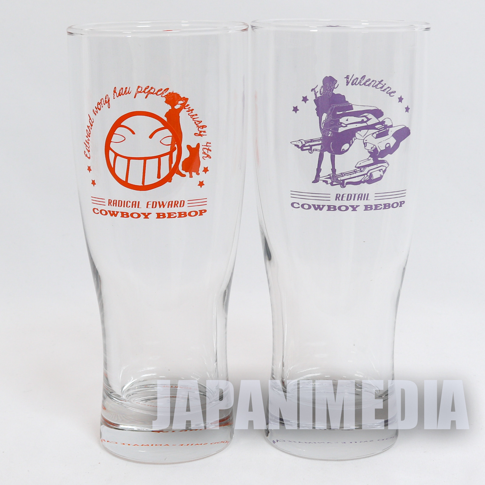 Cowboy Bebop Faye & Ed & Ein Beer Glass set 20th Anniversary