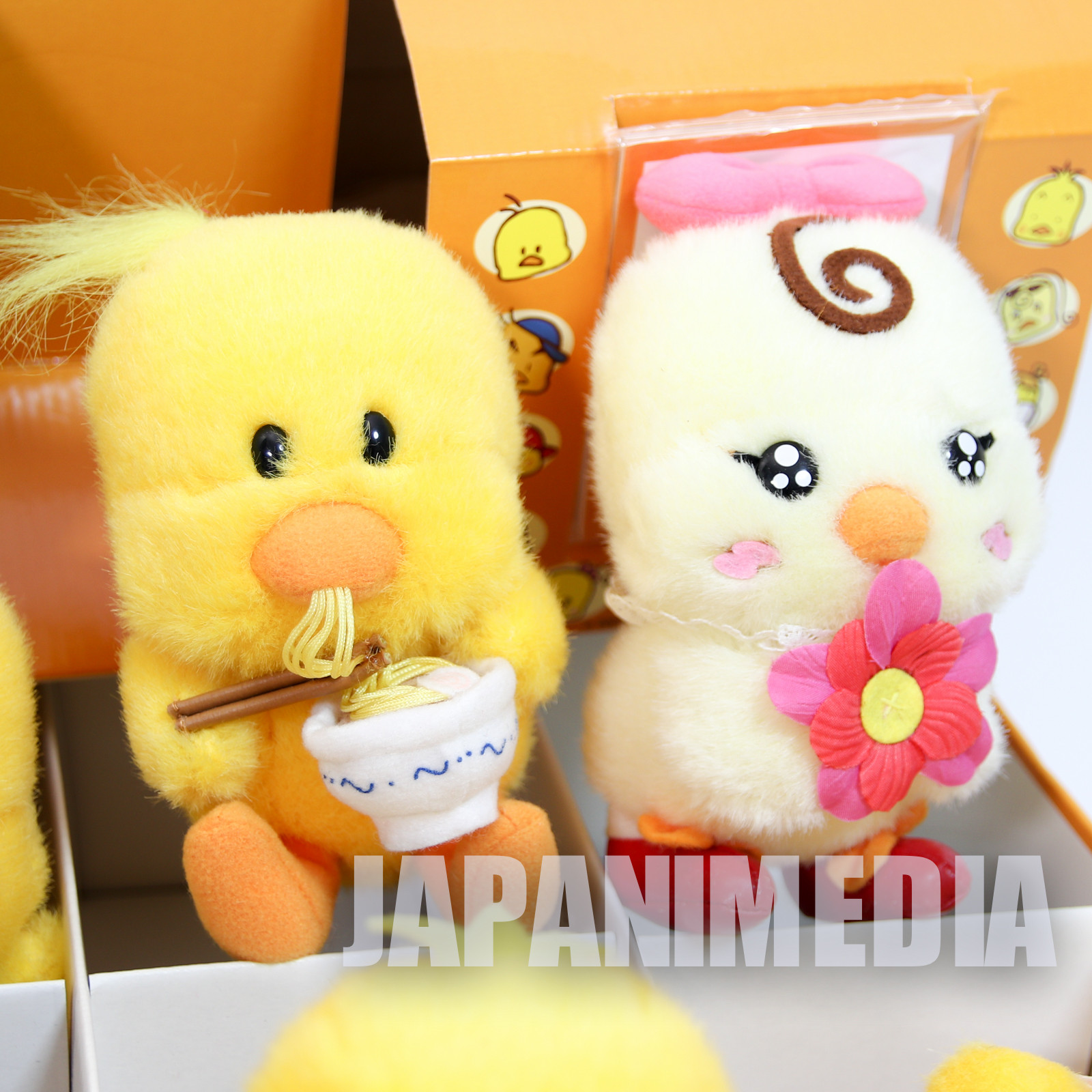 Nissin Chicken Ramen Chikiras Chick Plush Doll 12pc Set JAPAN