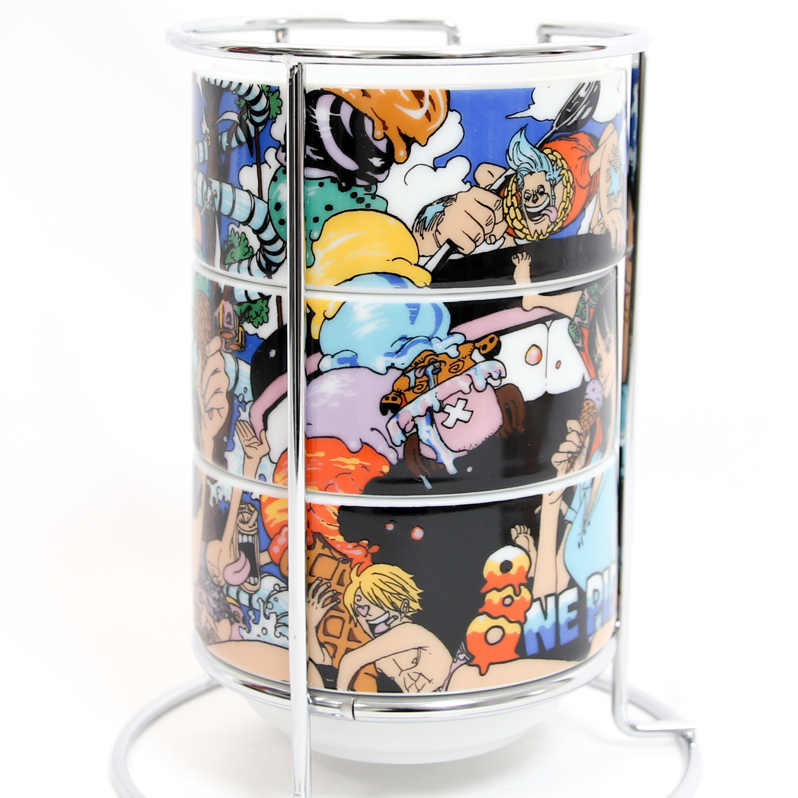 One Piece Stacking Mug Set Shonen Jump Festa 2010 Nami Robin Luffy