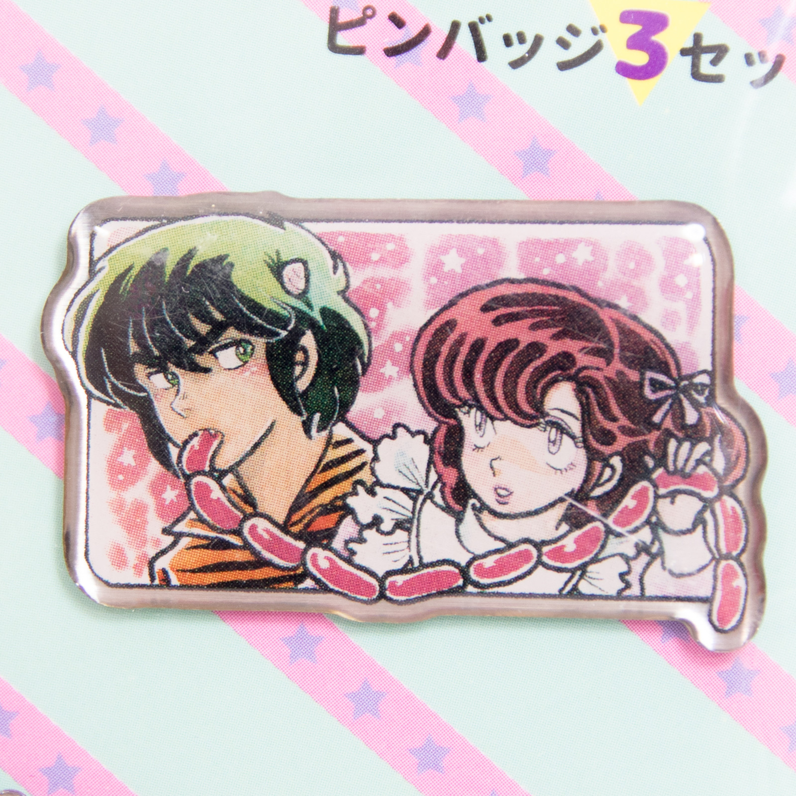 Urusei Yatsura Metal Pins 3pc Set B JAPAN