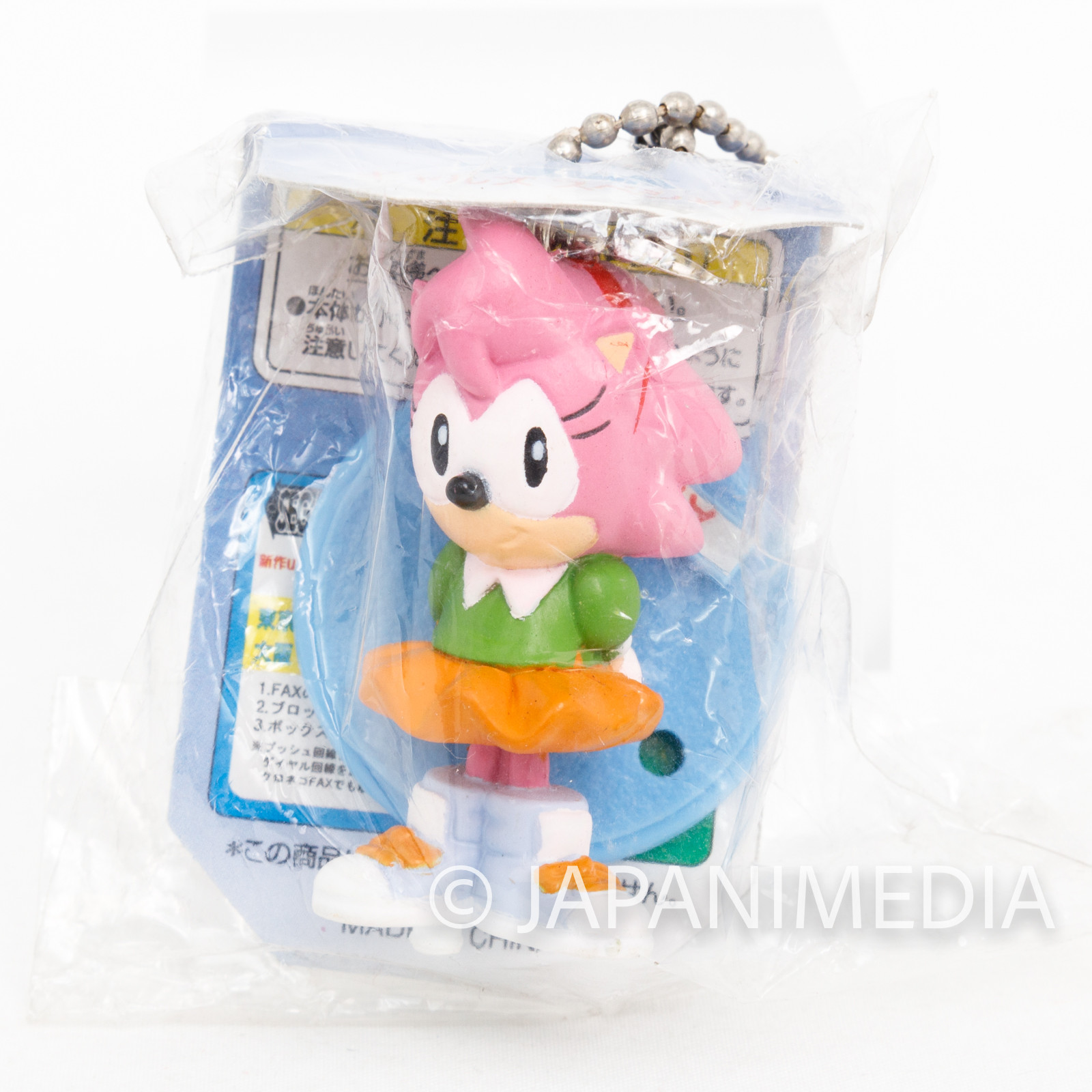 Retro RARE! Sonic The Hedgehog Amy Rose Figure Keychain JAPAN SEGA