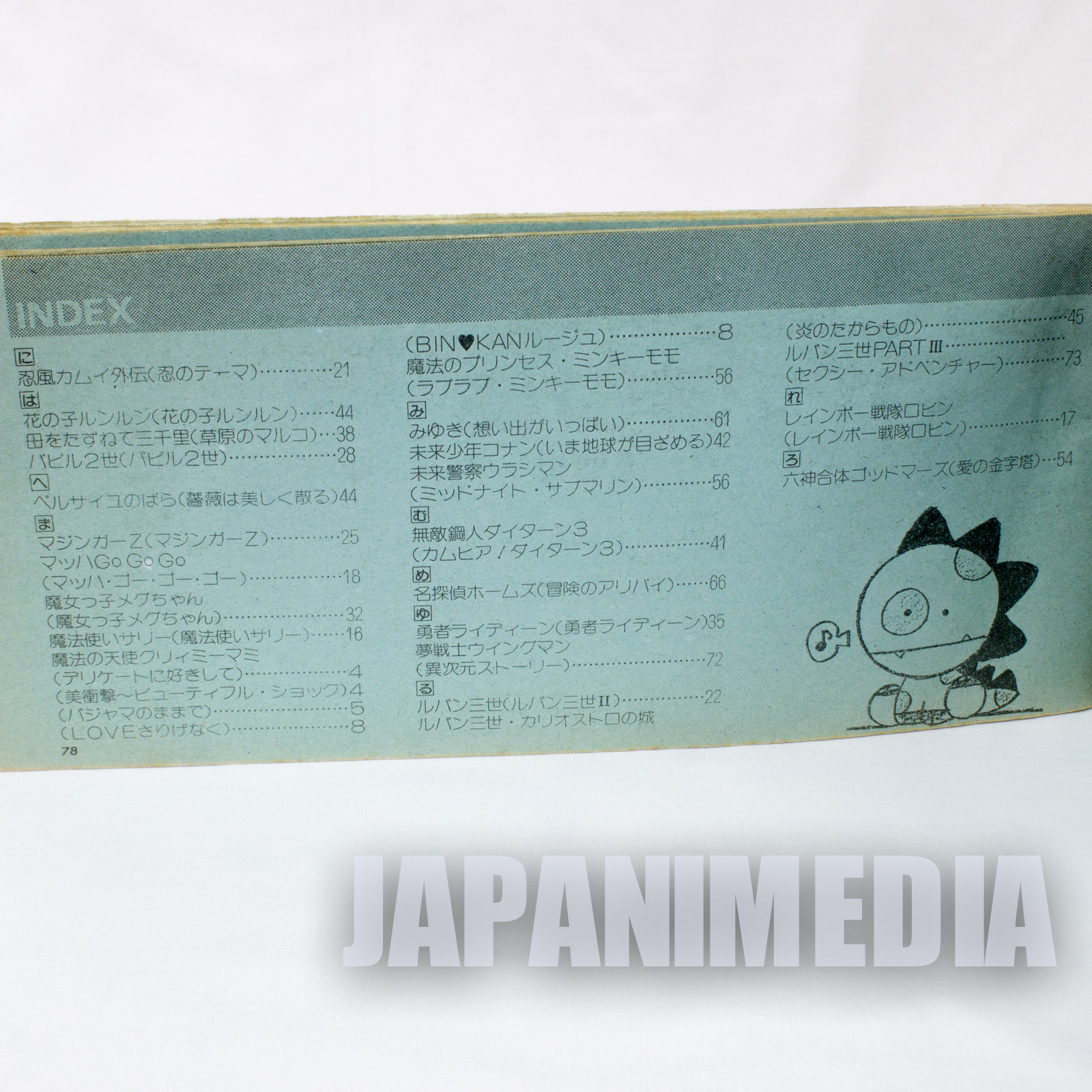 Retro Japanese Anime 100 Songs 1963-1984 Code Book Animedia 1984 Sep