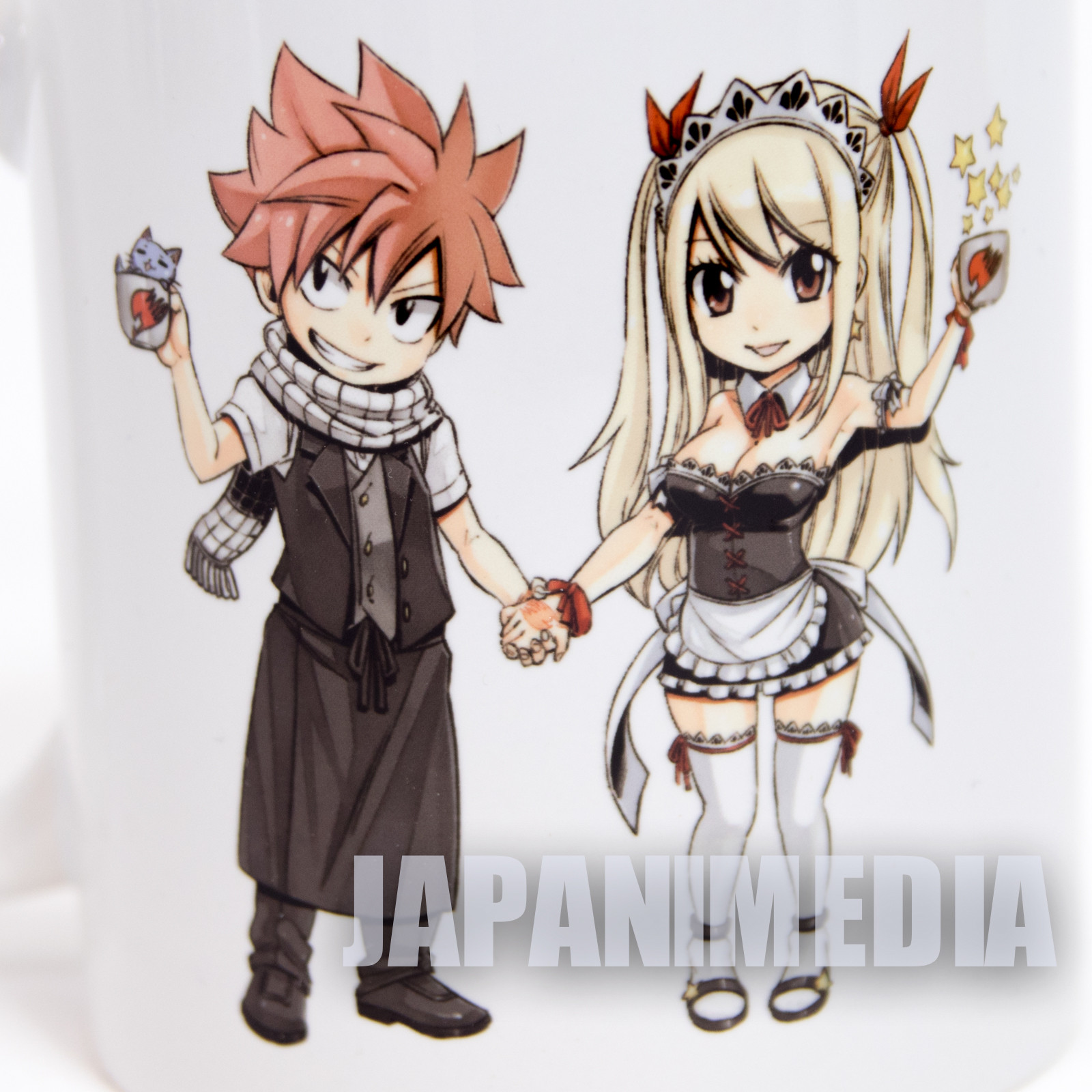 FAIRY TAIL Natsu Dragneel & Lucy Heartfilia Mug Charaum Cafe JAPAN ANIME