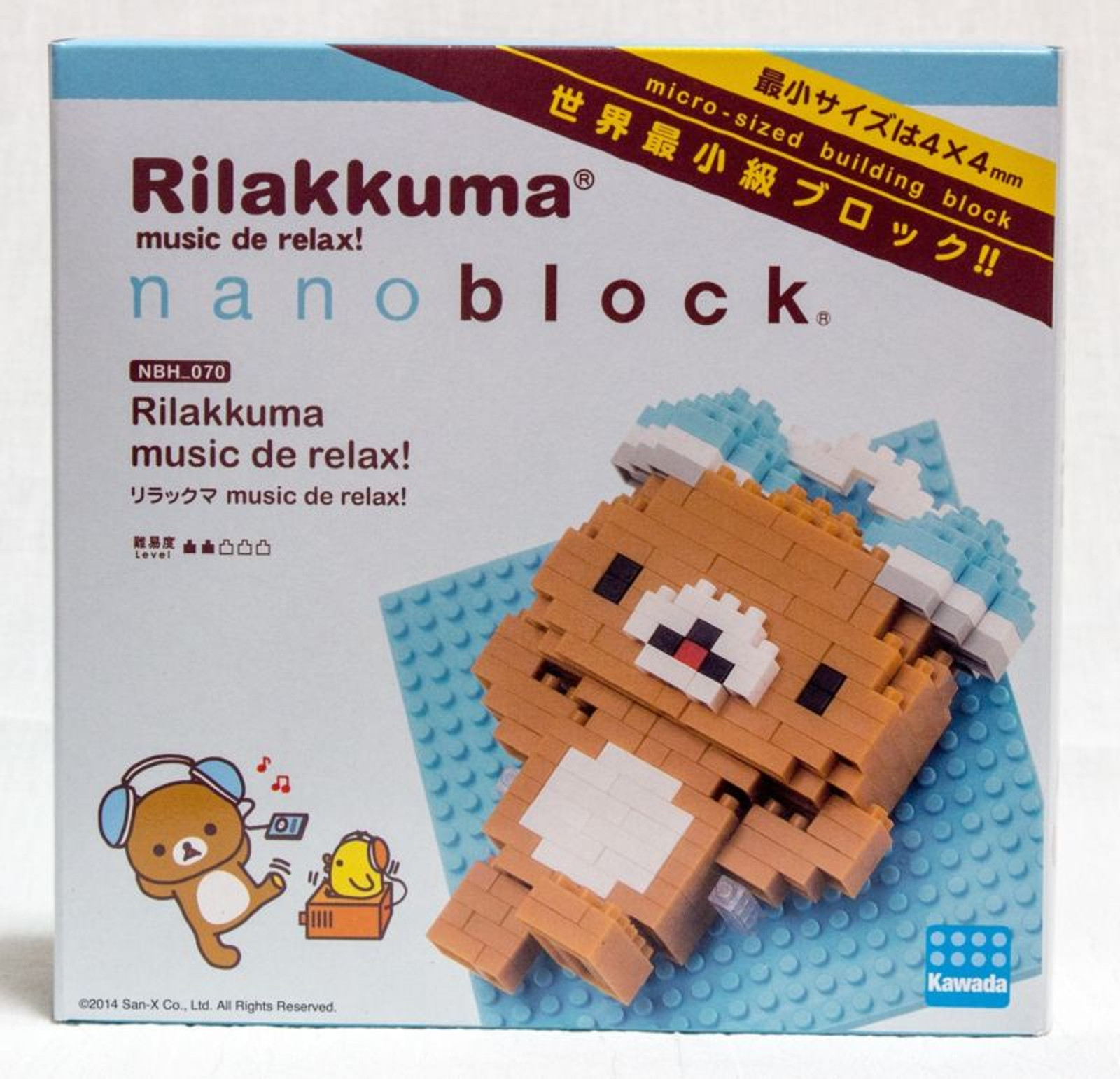 Set of 2 Rilakkuma & Korilakkuma Kawada Nanoblock Nano Block JAPAN TOY