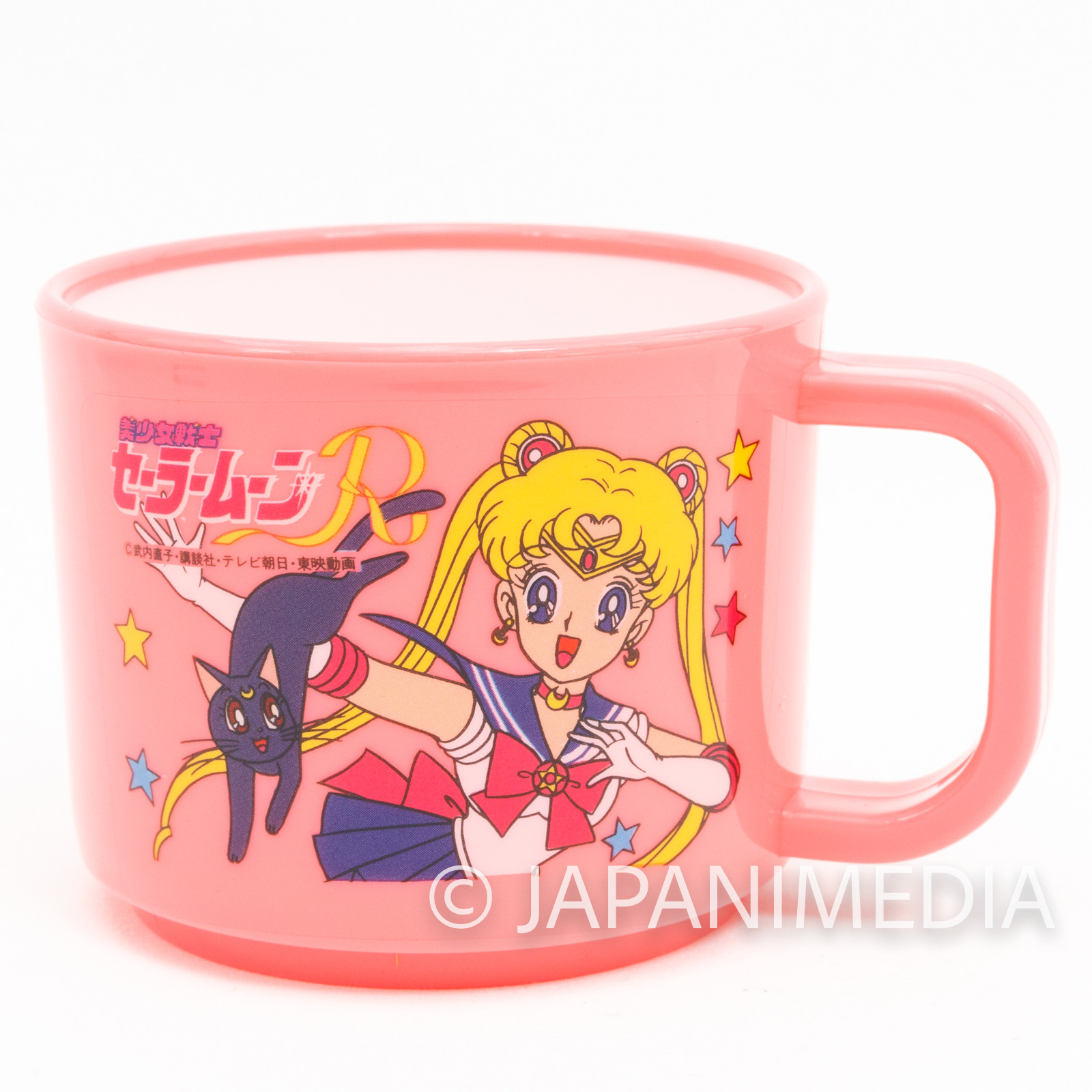 Retro Sailor Moon R Tsukino Usagi Luna Cat Plastic Mug JAPAN ANIME