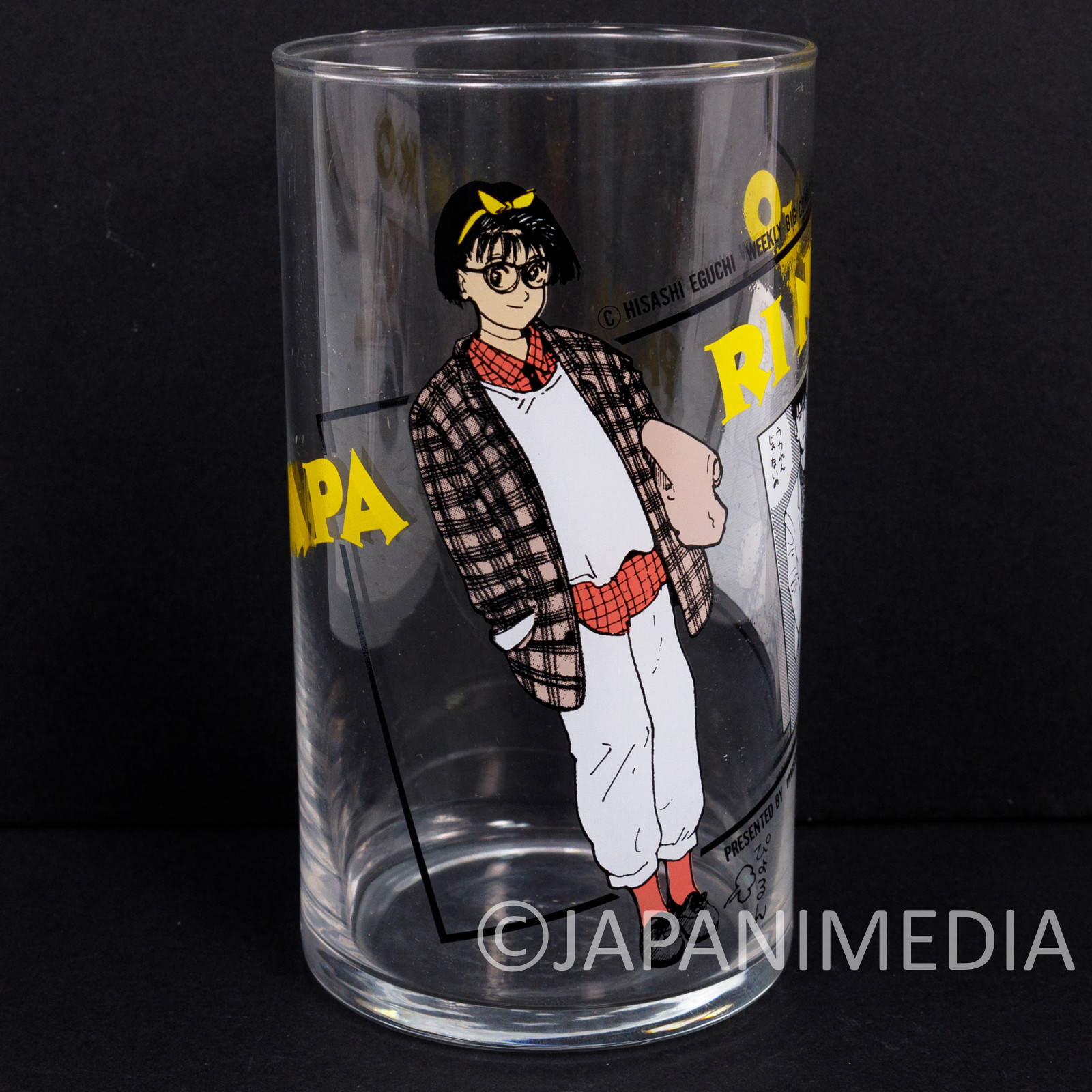 Retro RARE! PAPARINKO Glass Hisashi Eguchi Mister Donut JAPAN ANIME MANGA 6 #