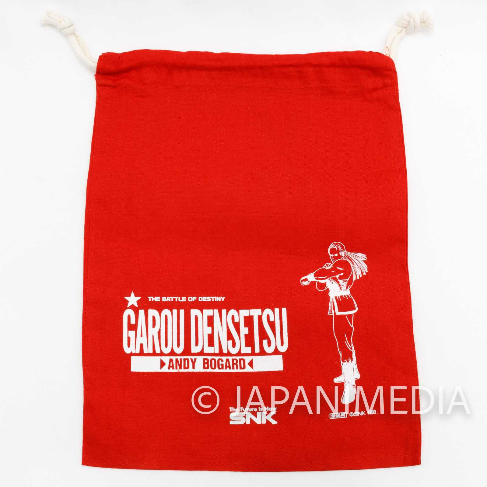 Garou Densetsu Fatal Fury Drawstring Bag Andy Bogard Red SNK NEOGEO Japanimedia Store FRONT Garou Densetsu Fatal Fury Drawstring Bag Andy Bogard Red SNK NEOGEO Japanimedia Store FRONT
