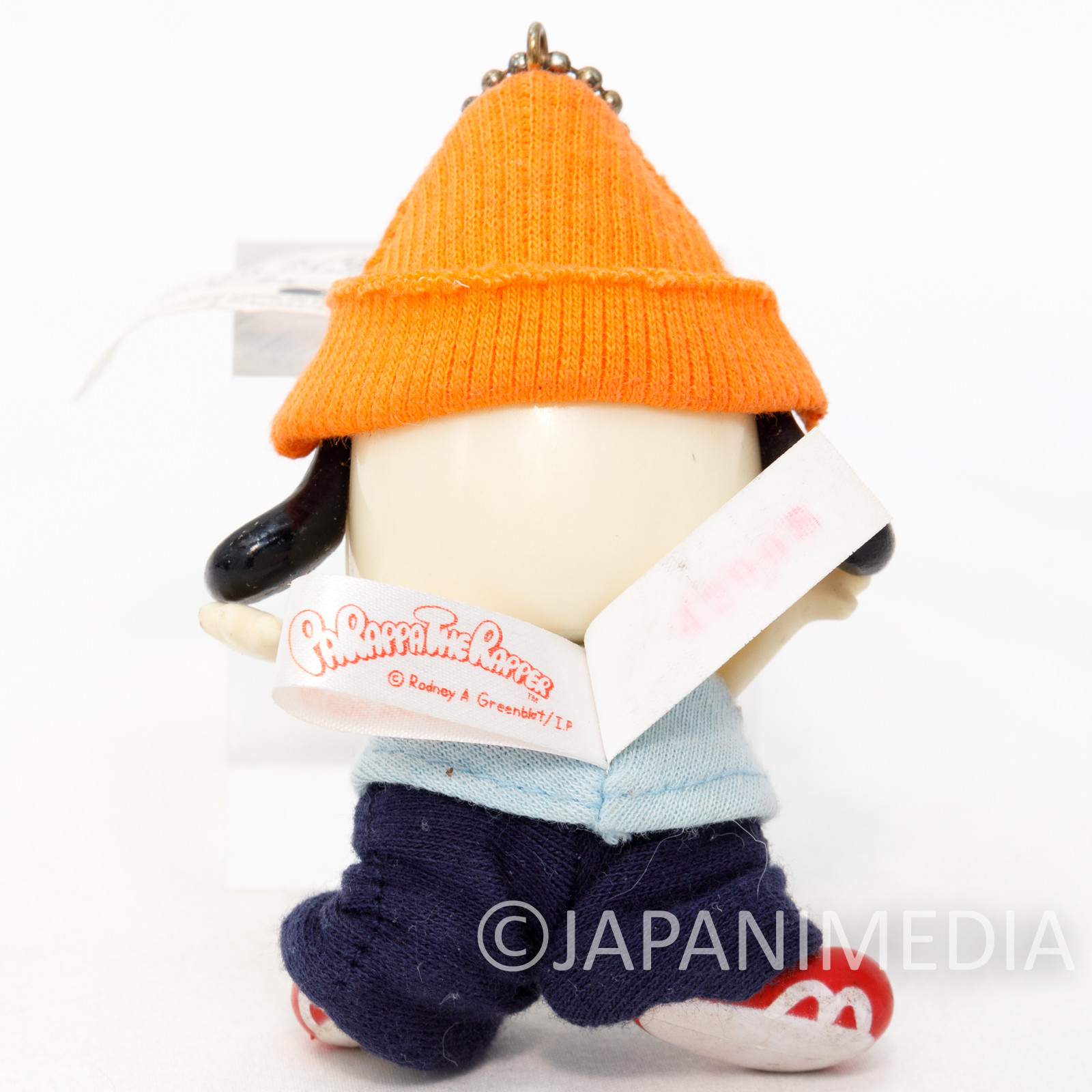 RARE! Parappa The Rapper Parappa Plush Doll Figure Ballchain BANDAI 1998