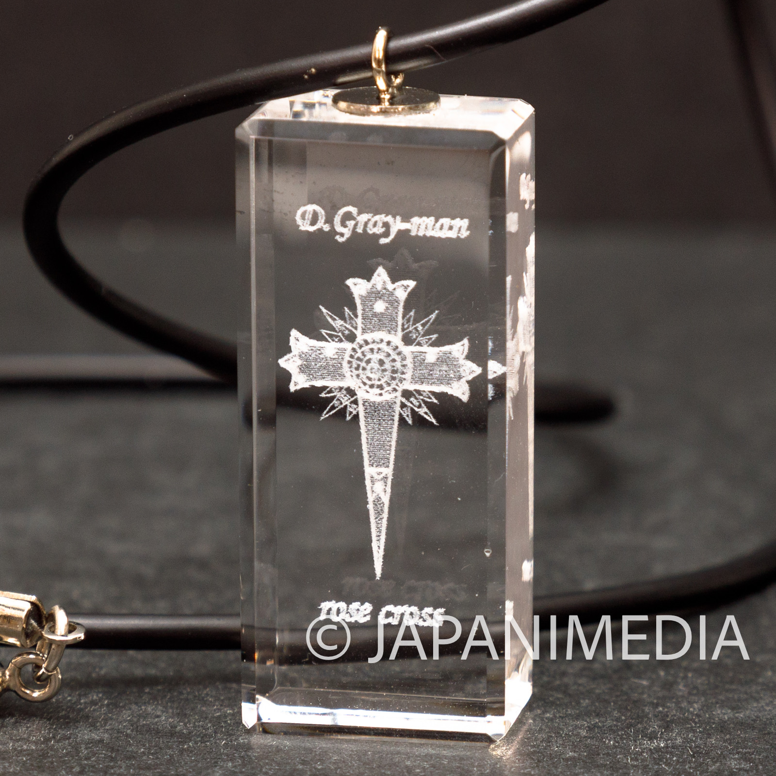 D.Gray-man Black Order Rose Cross Crystal Charm Pendant Japanimedia Store
Front