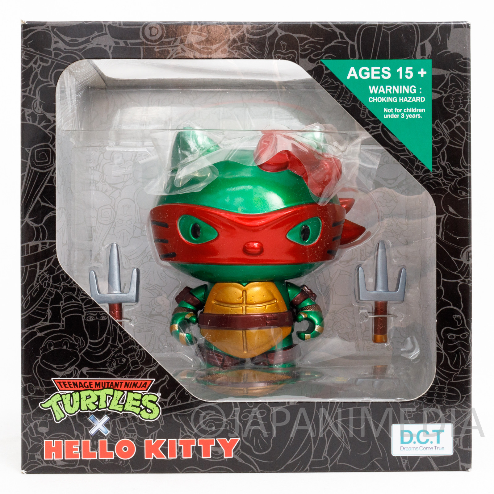 TMNT Teenage Mutant Ninja Turtles x Hello Kitty Raphael Figure JAPAN