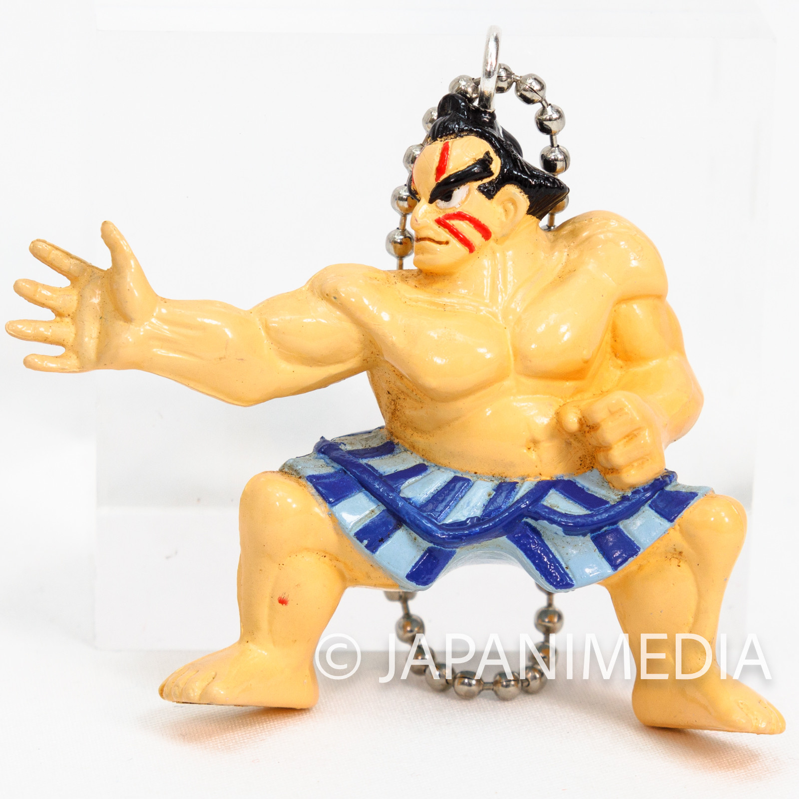 Retro RARE Street Fighter 2 E. Honda Mini Figure Ballchain JAPAN GAME CAPCOM