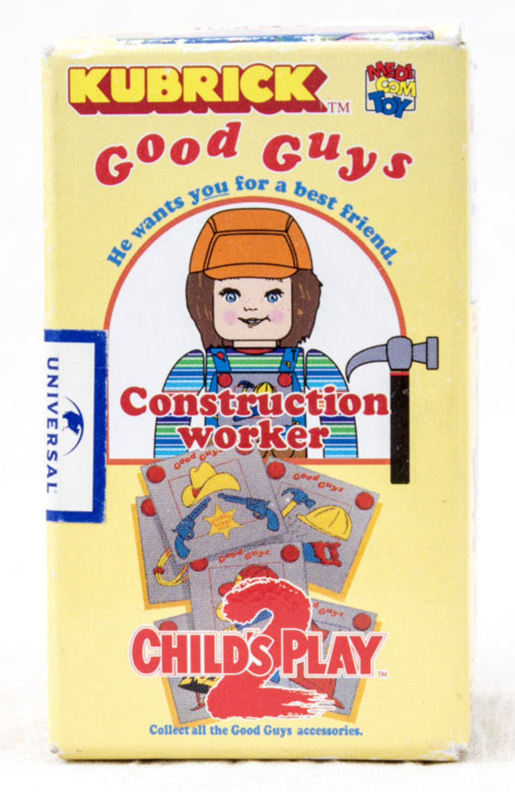 Child's Play 2 Good Guys Construction Worker Chucky Figure Kubrick Medicom Toy JAPAN