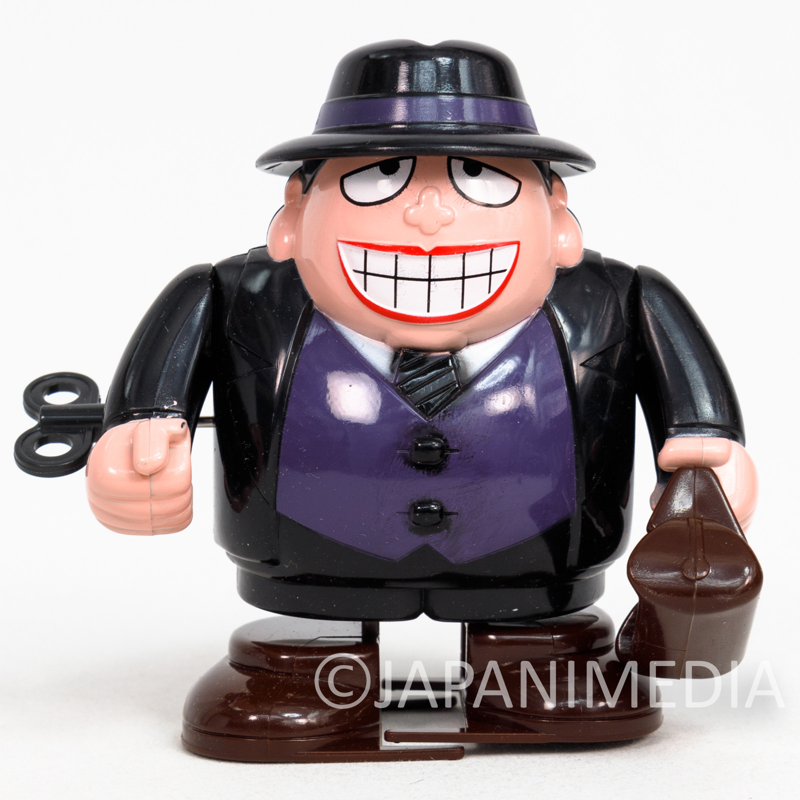 RARE! Warau Laughing Salesman Fukuzo Moguro Wind-up Figure JAPAN ANIME