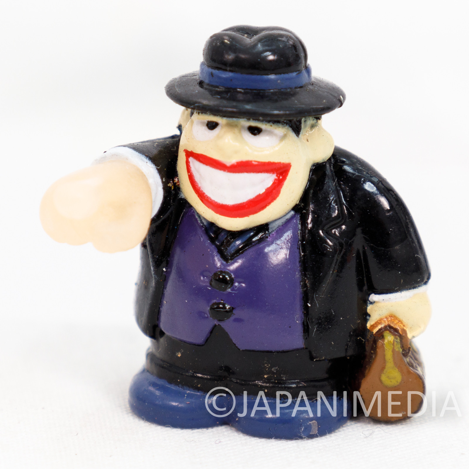 Warau Laughing Salesman Fukuzo Moguro Figure & Strap JAPAN ANIME