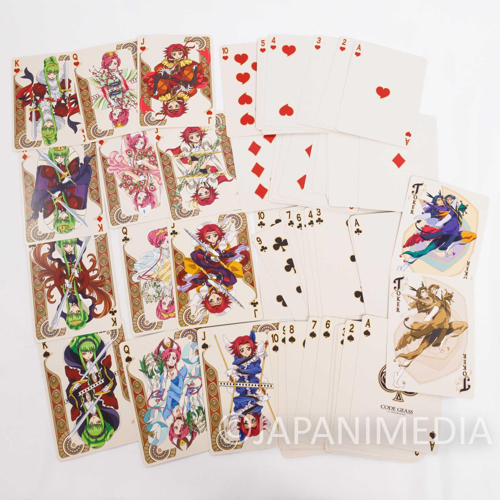 Code Geass in Wonderland Trump Playing Cards A JAPAN ANIME Japanimedia Store FRONT