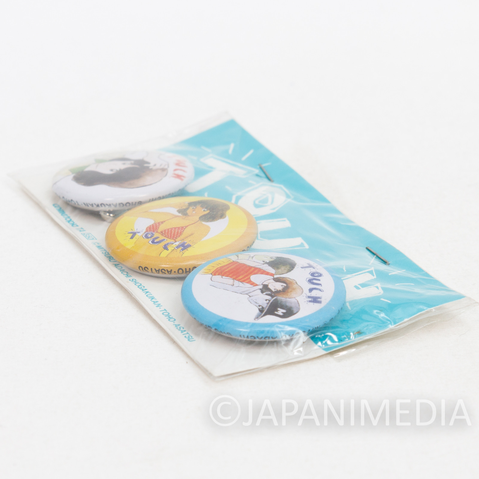 TOUCH Minami Asakura Button Badge Pins 3pc Set Mitsuru Adachi JAPAN ANIME