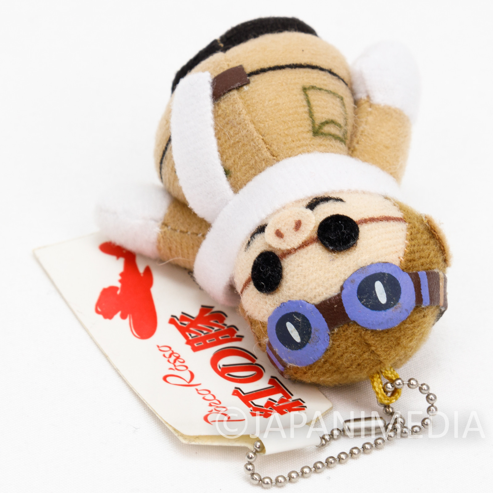 RARE! Porco Rosso Marco Pagot Finger Puppet Plush Doll Ballchain Ghibli