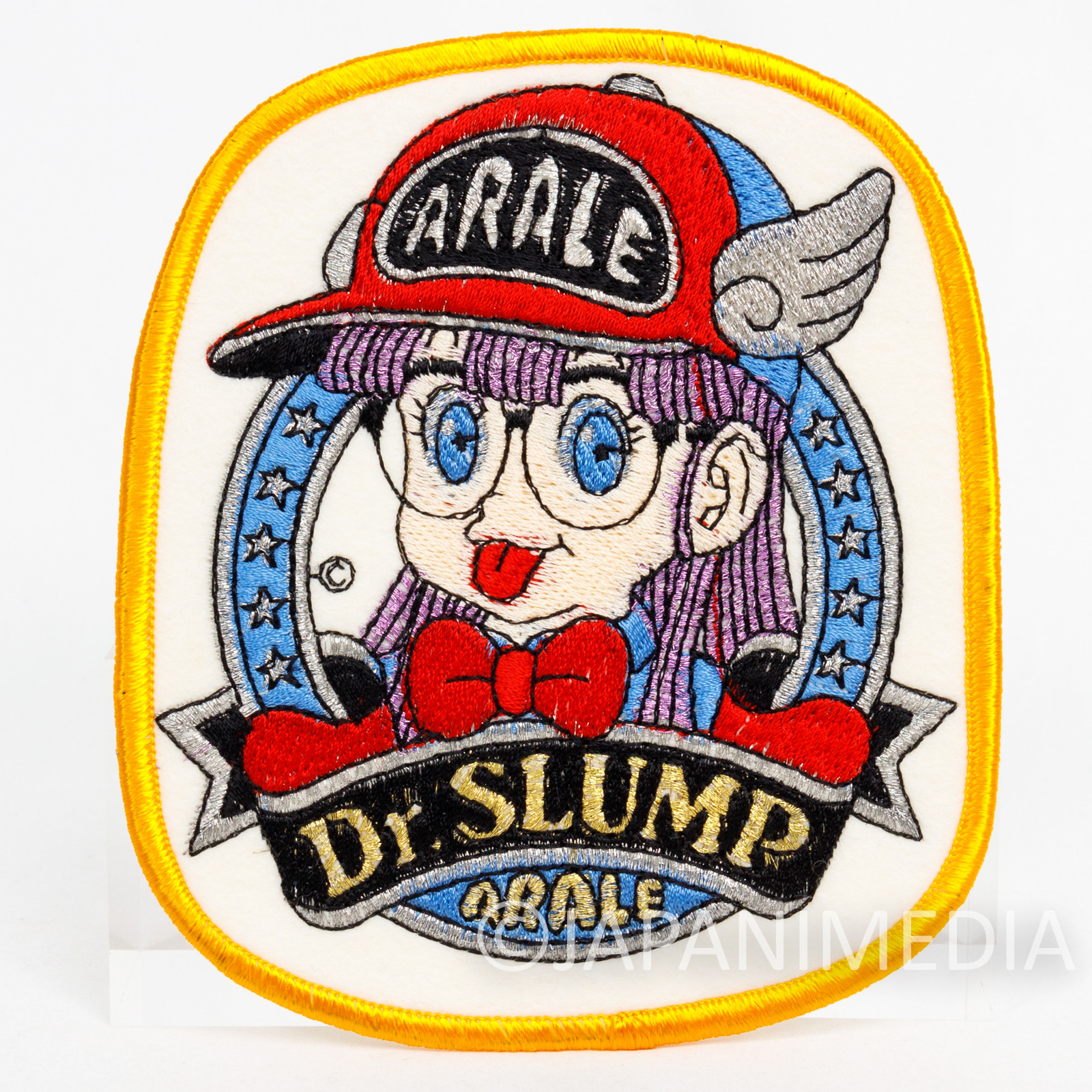 Retro Dr. Slump Arale chan Gatchan Wappen Emblem Badge 2pc Set #1 JAPAN ANIME