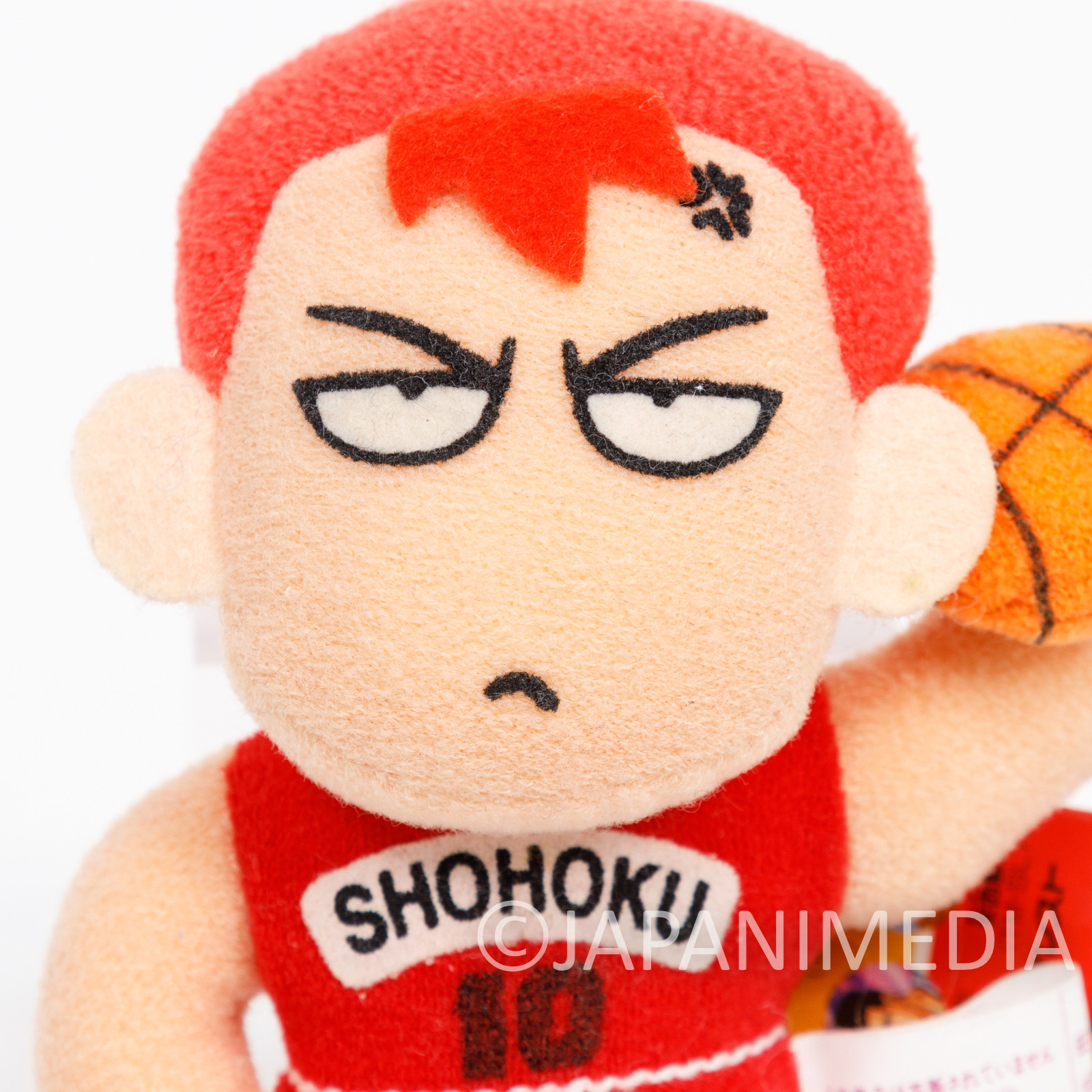 SLAM DUNK Hanamichi Sakuragi Shohoku #10 Plush Doll Strap JAPAN ANIME MANGA