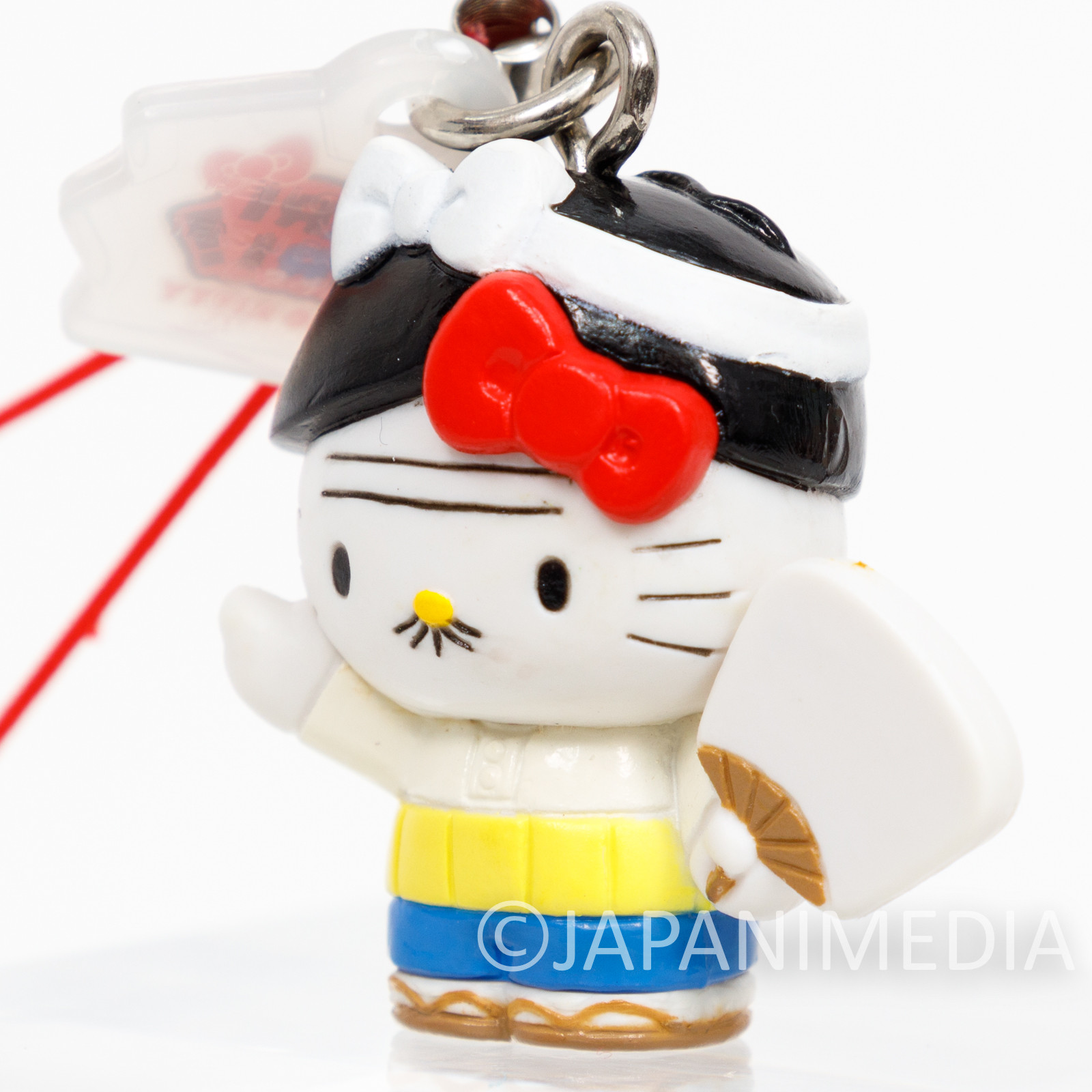 RARE! Tensai Bakabon Papa x Hello Kitty Figure Strap Fujio Akatsuka