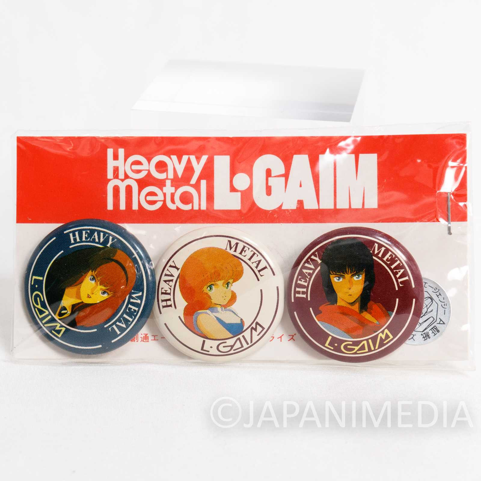 Heavy Metal L Gaim Button badge Pins 3pc Set JAPAN ANIME Japanimedia Store