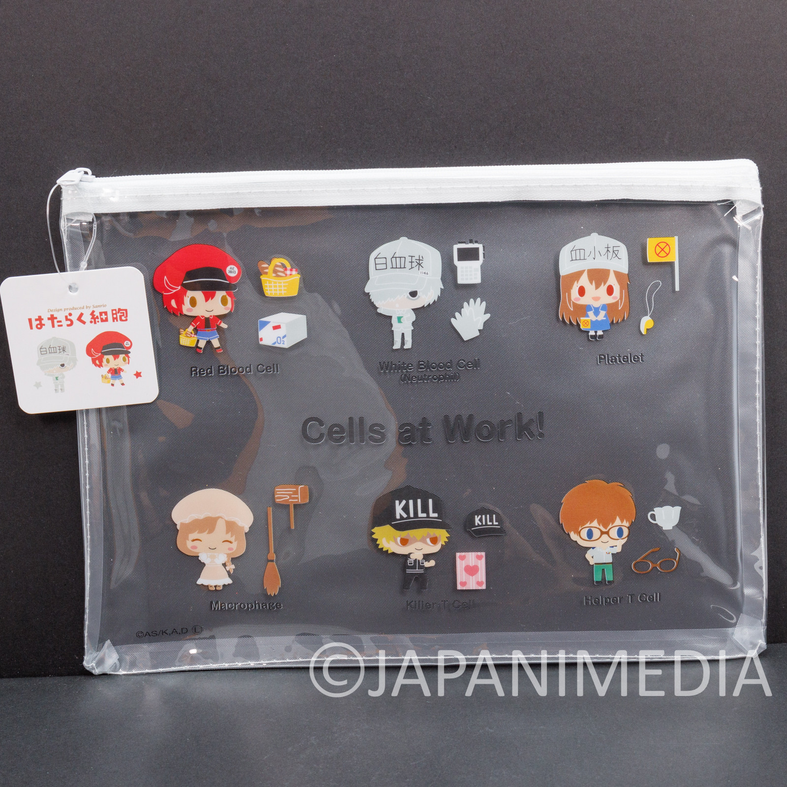 Cells at Work! Characters Vinyl Case Sanrio JAPAN ANIME