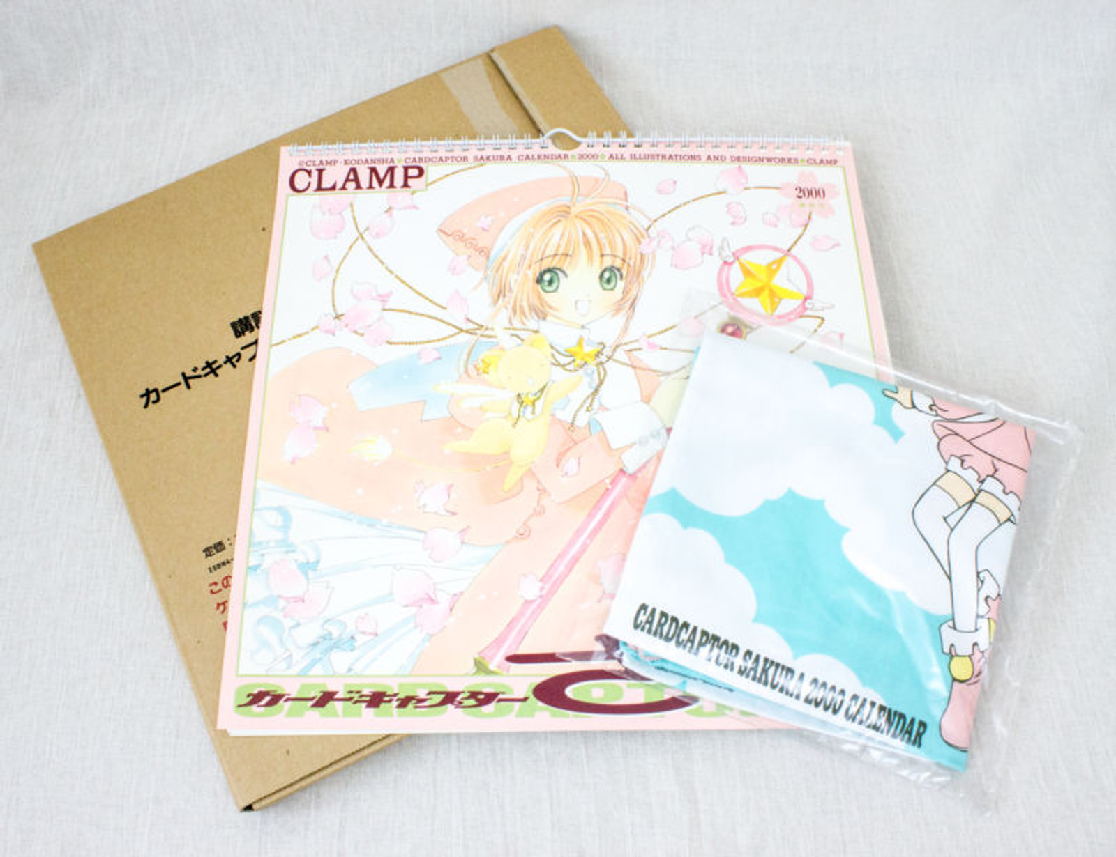 Cardcaptor Sakura Kodansha Calendar 2000 + Drawstring Bag CLAMP JAPAN ANIME MANGA