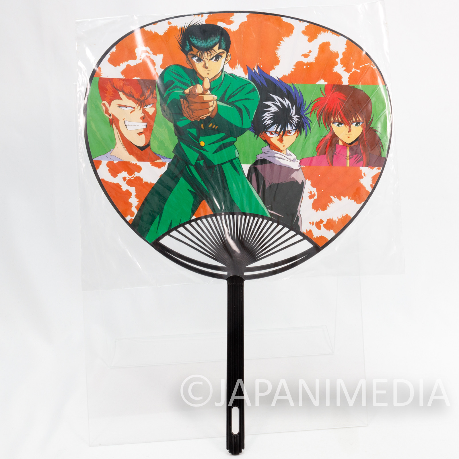 Yu Yu Hakusho Uchiwa Paper Round Fan #2 YUSUKE HIEI KURAMA KUWABARA