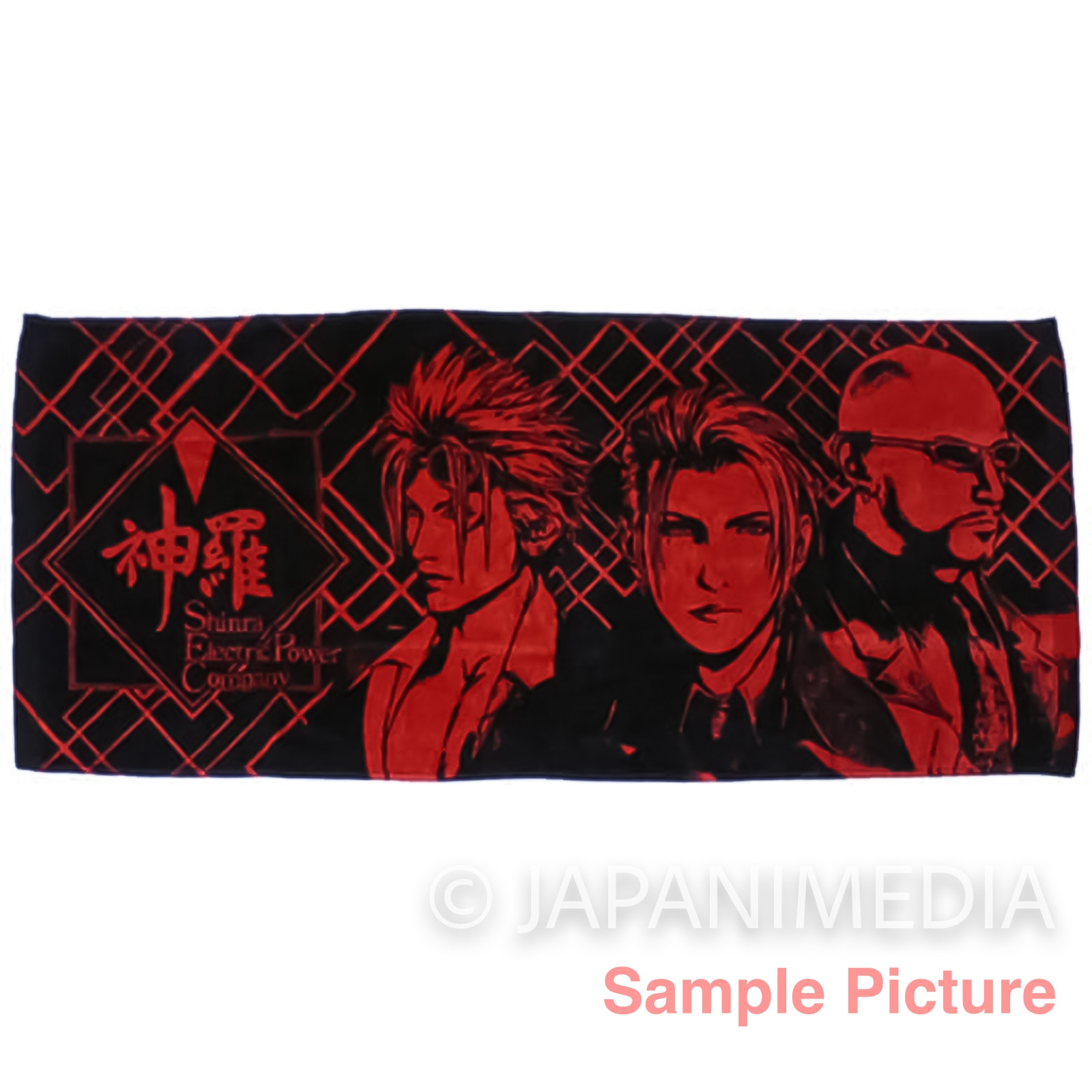 Final Fantasy VII Shinra Electric Power Company Face Towel JAPAN ...