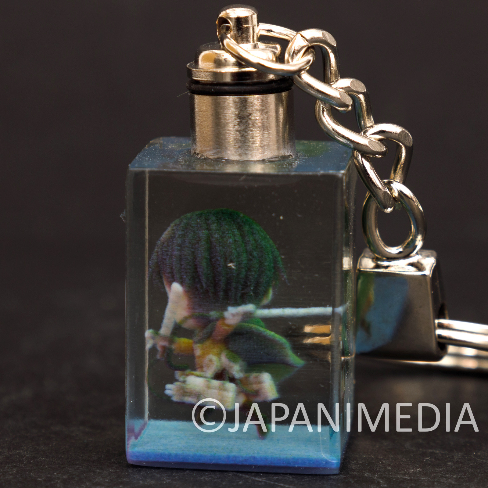 Attack on Titan Levi Ackerman Mini Figure in Light up Cube Keychain JAPAN