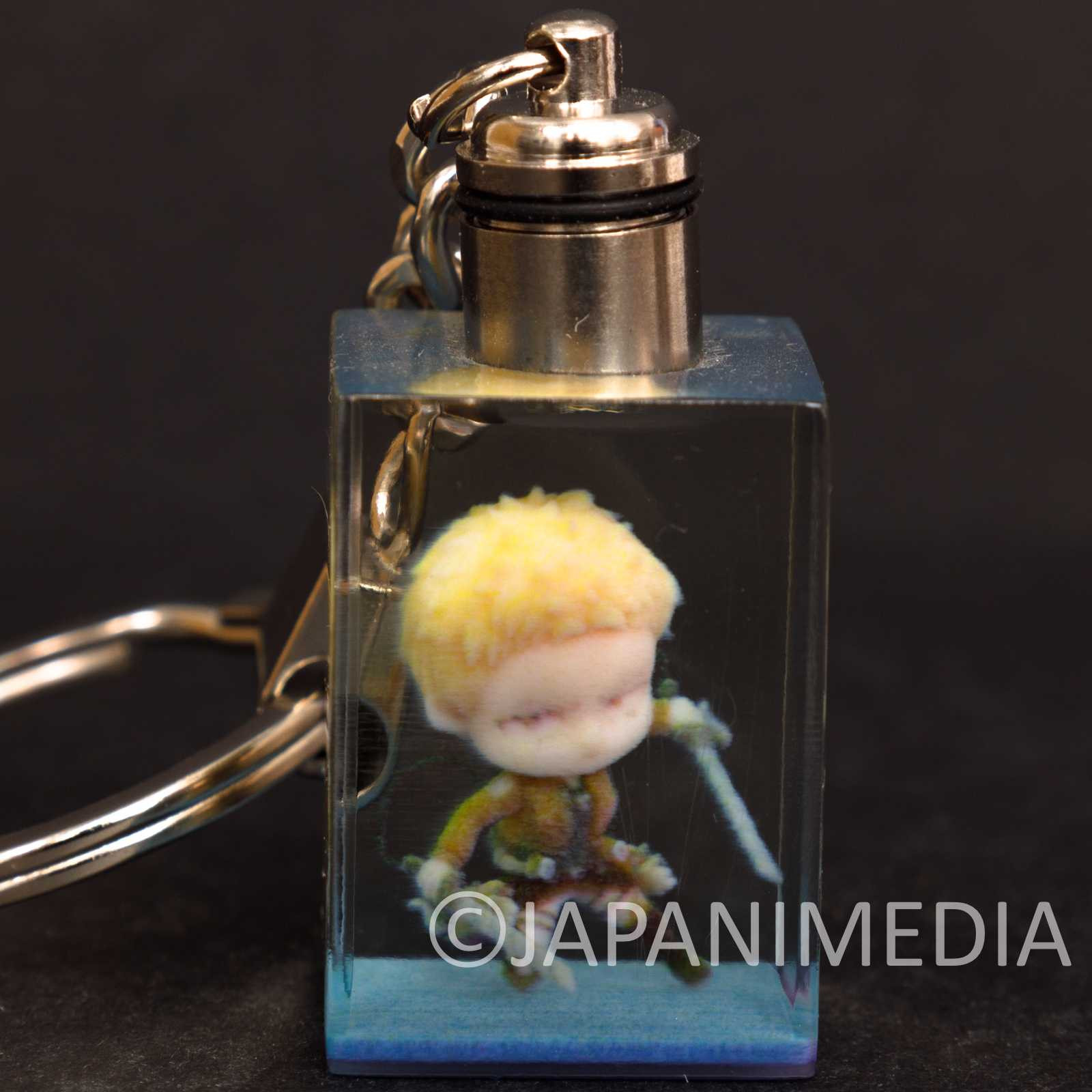 Attack on Titan Reiner Braun Mini Figure in Light up Cube Keychain JAPAN Japanimedia Store FRONT Attack on Titan Reiner Braun Mini Figure in Light up Cube Keychain JAPAN Japanimedia Store FRONT