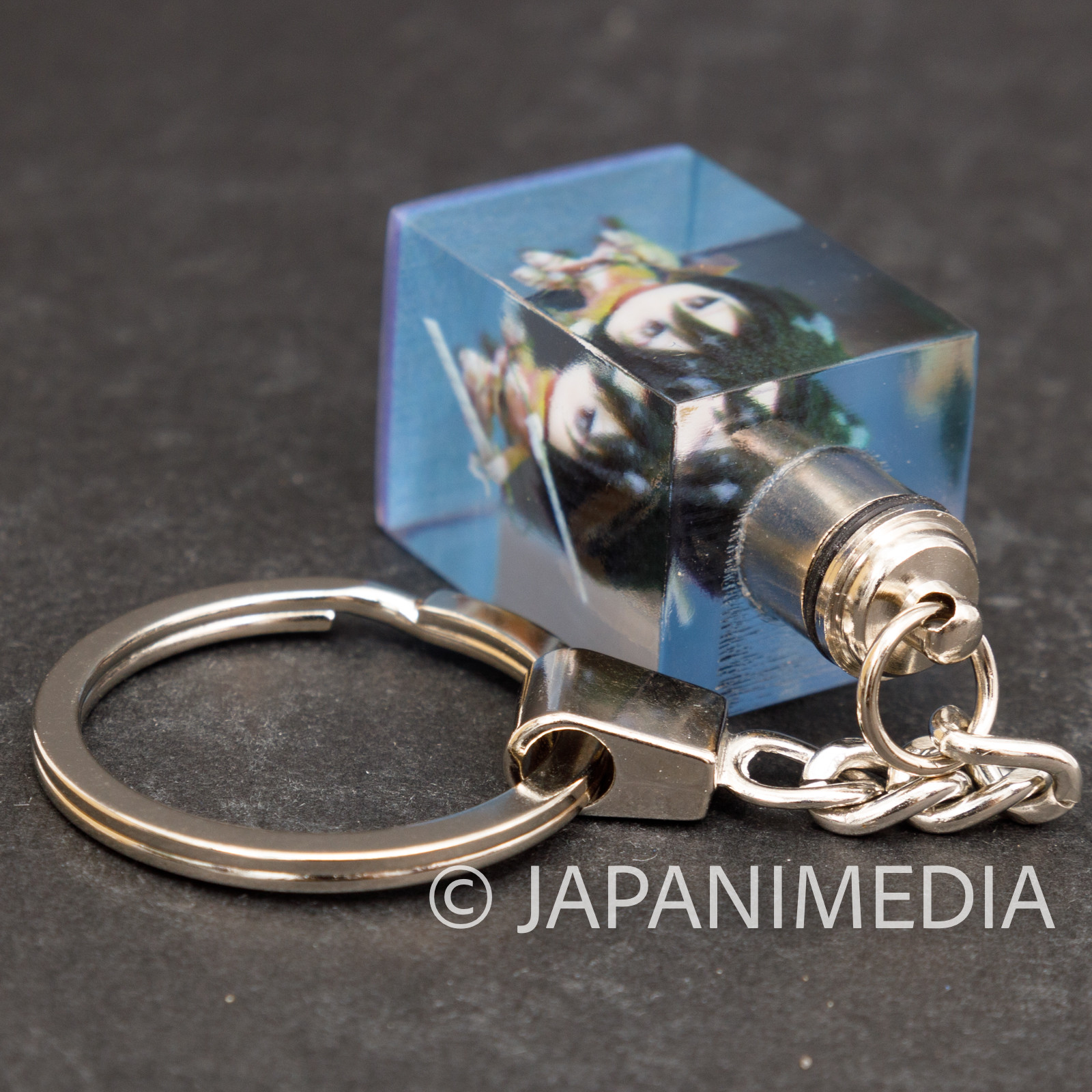 Attack on Titan Mikasa Ackerman Mini Figure in Light up Cube Keychain JAPAN