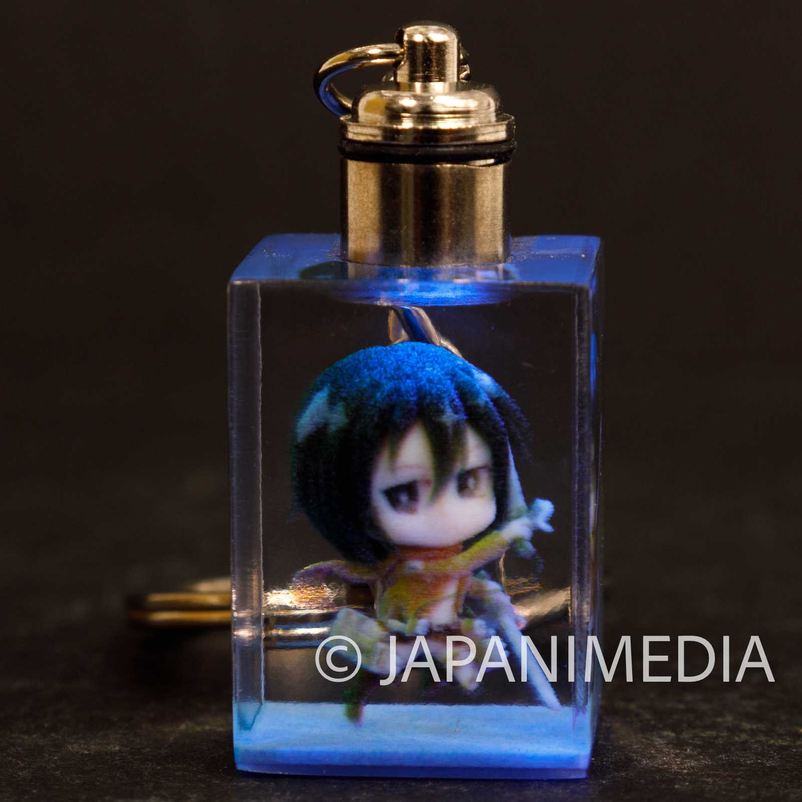 Attack on Titan Mikasa Ackerman Mini Figure in Light up Cube Keychain JAPAN Japanimedia Store