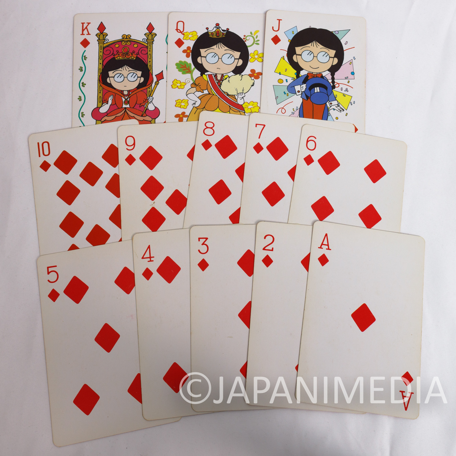 Retro Rare Chibi maruko Chan Big Playing Cards Trump JAPAN ANIME
