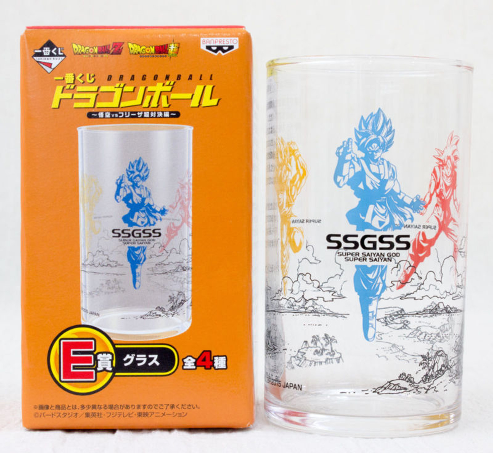 Dragon Ball Z Glass Super Saiyan God Son Gokou Banpresto JAPAN ANIME