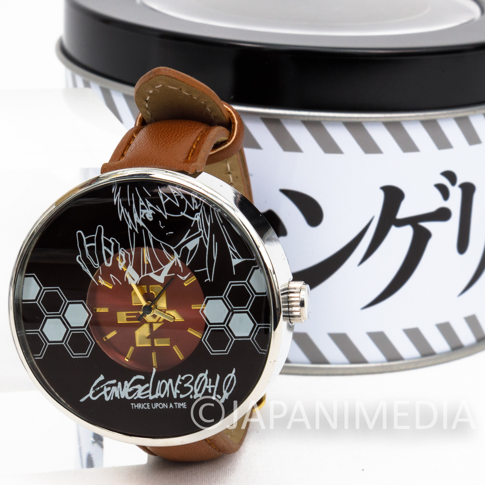 Evangelion Shikinami Asuka Langley Wrist Watch in Tin Can Box SEGA