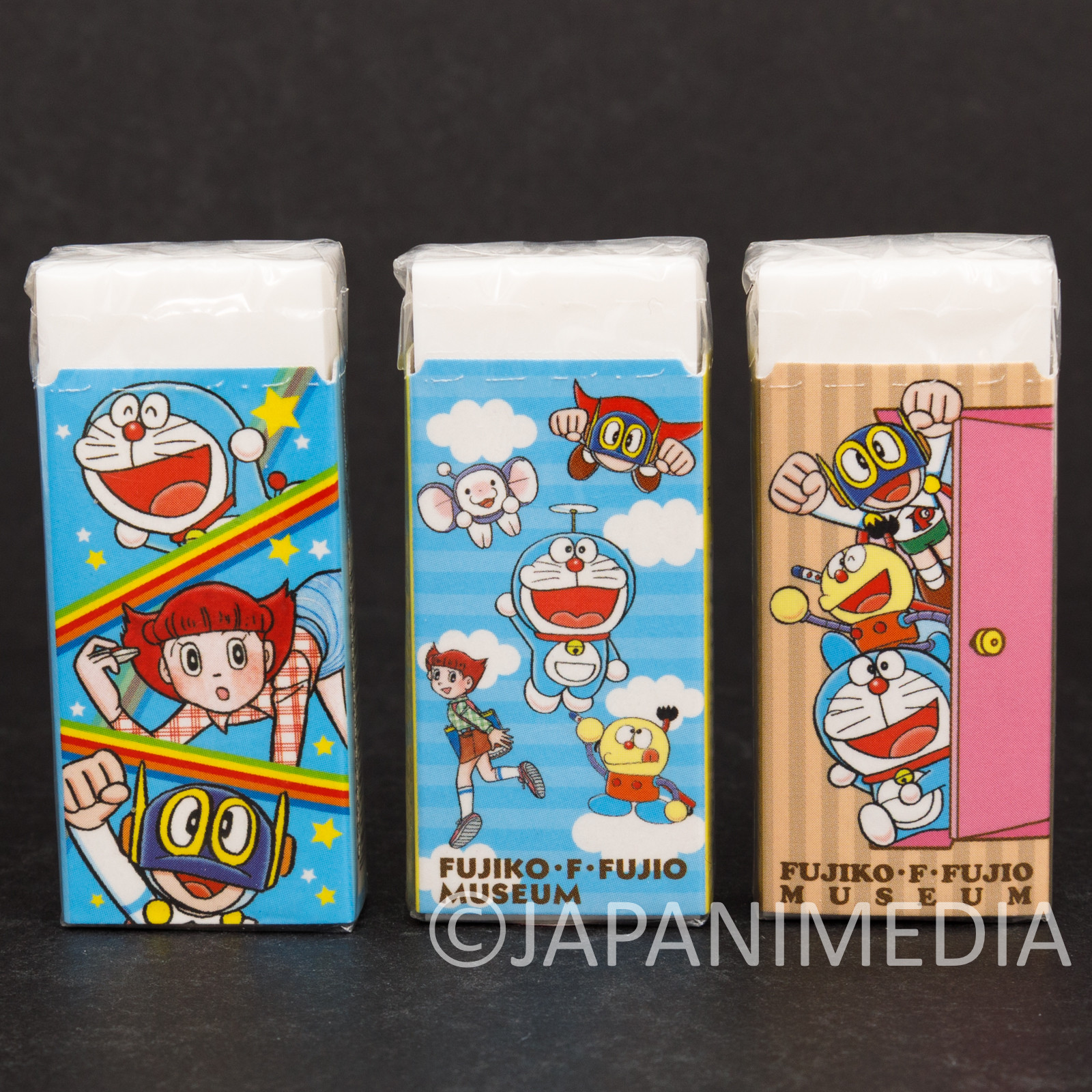 Fujiko Fujio Museum Limited Eraser 3pc Set / Doraemon Esper Mami Kiteretsu