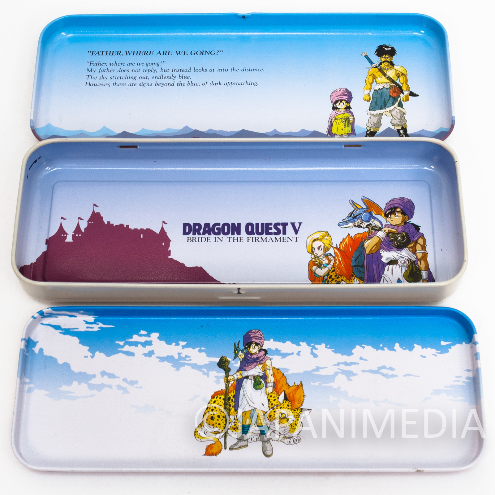 Retro Rare! Dragon Quest V Can Pen Case JAPAN WARRIOR TORIYAMA AKIRA