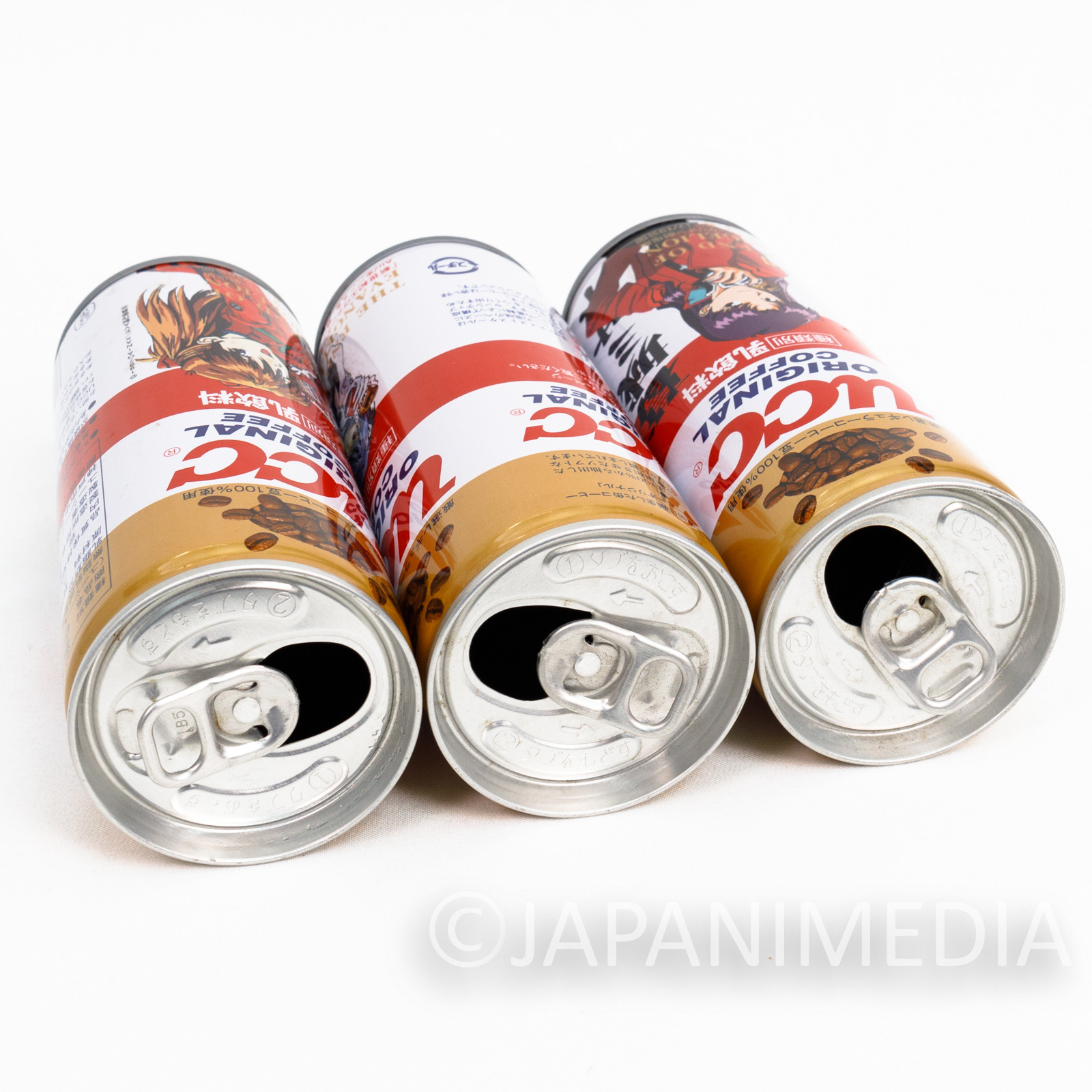 Set of 3 Evangelion UCC Steel Can Coffee Ayanami Rei Asuka Misato JAPAN