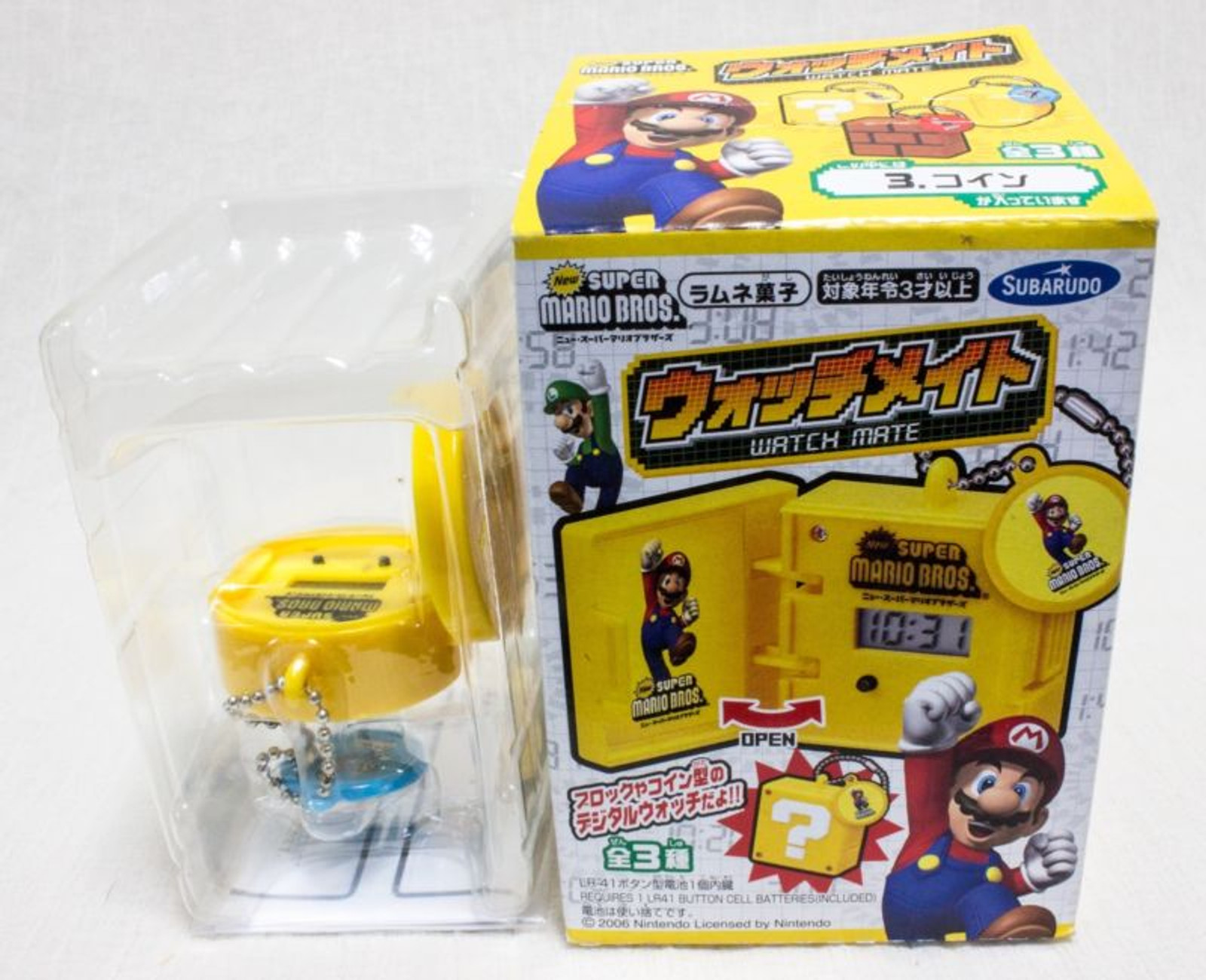 Super Mario Bro. Watch Mate Coin Ver. Digital Watch Toy JAPAN NES GAME NINTENDO