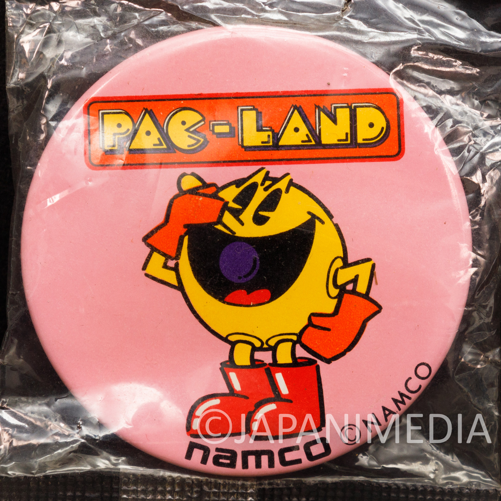 RARE! Pac-Land Can Badge Pins Eiko Namco JAPAN NES PAC-MAN