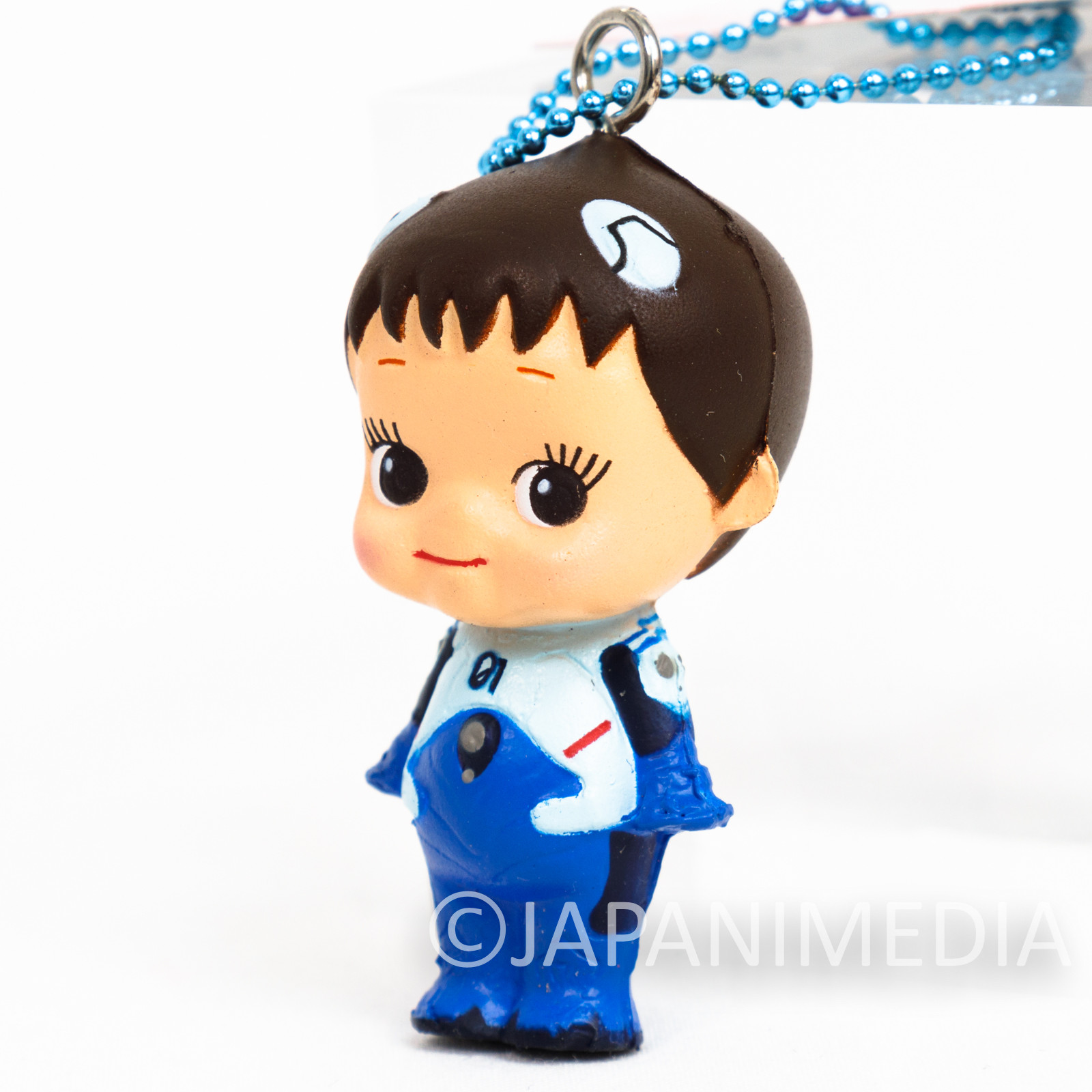 Evangelion Shinji Ikari Plug Suit Squeeze Figure Ballchain Kewpie Kewsion 