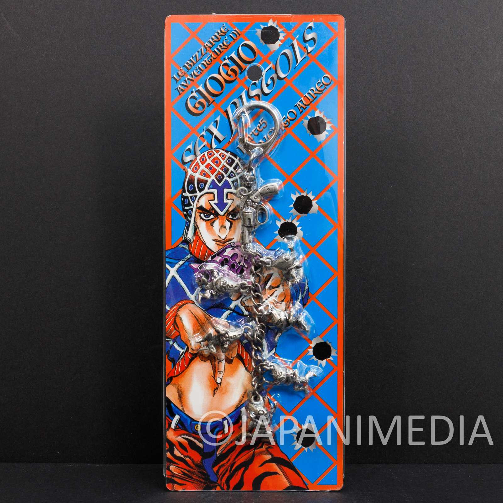 JoJo's Bizarre Adventure Guido Mista Sex Pistols Metal Mascot Keychain Japanimedia Store FRONT