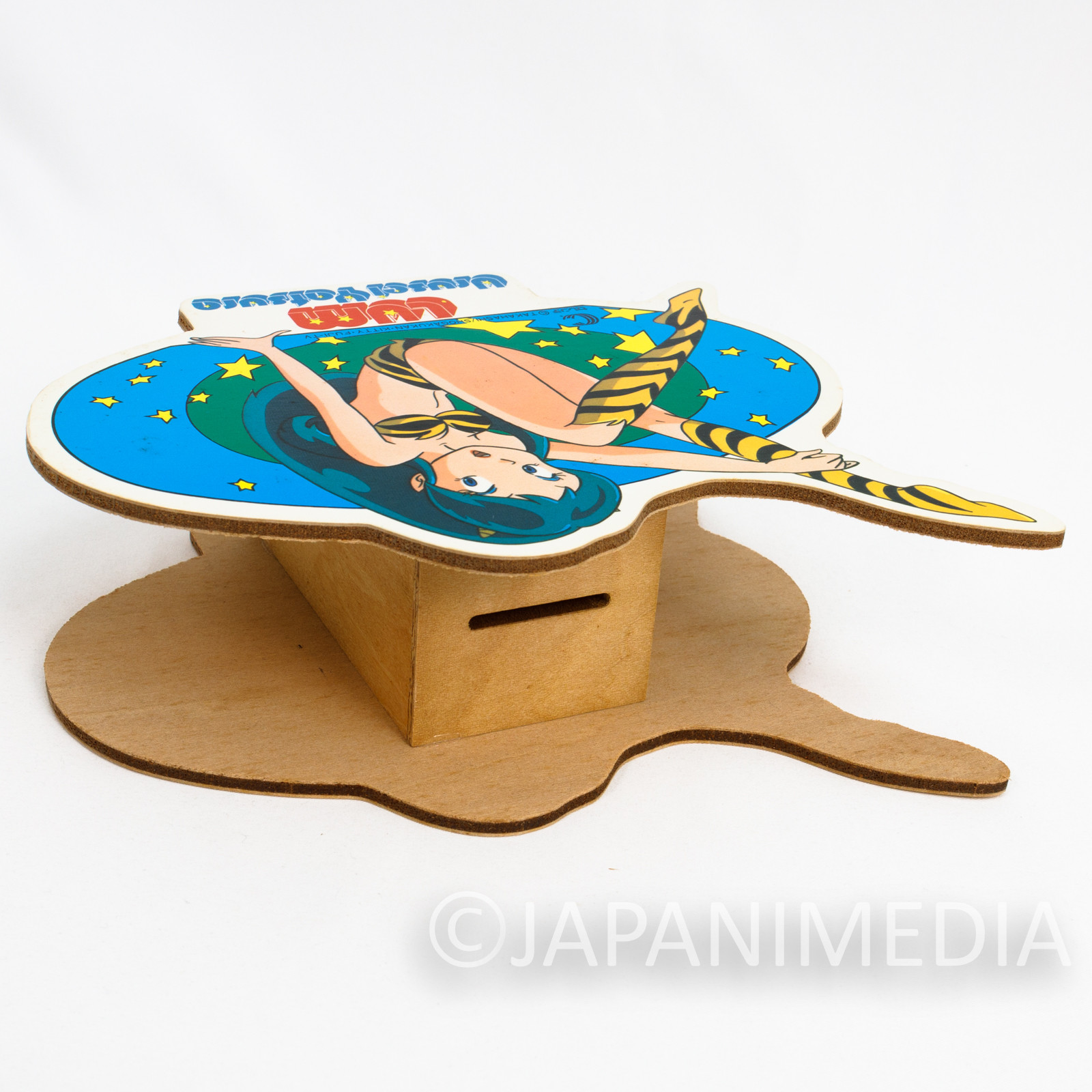 Retro RARE! Urusei Yatsura LUM Wooden Coin Bank JAPAN ANIME