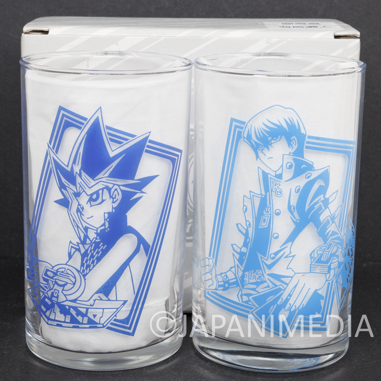 Yu-Gi-Oh! Yugi Yami & Seto Kaiba 2pc Glass Set 20th Anniversary