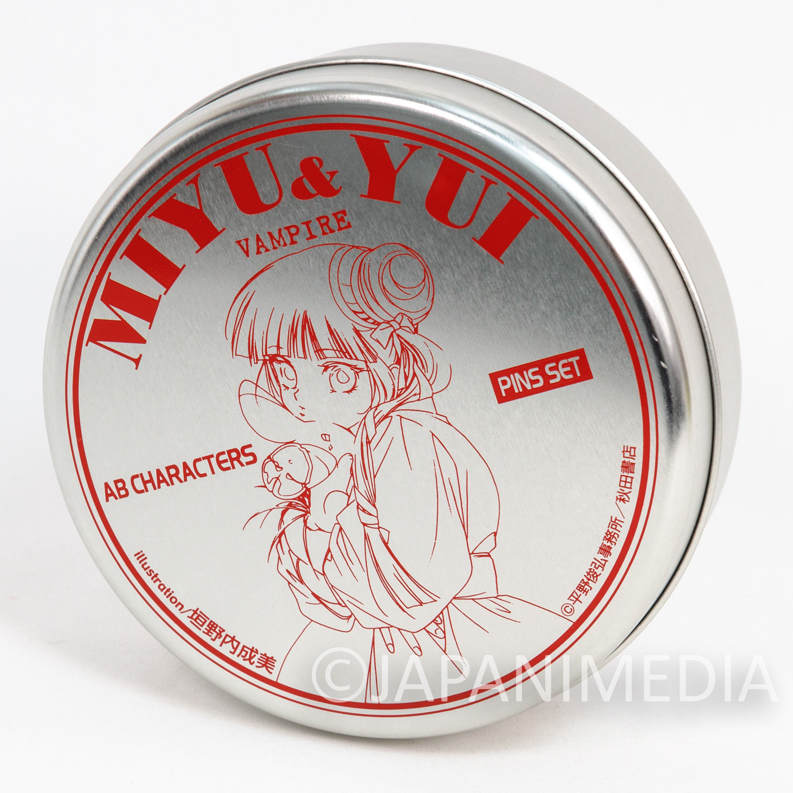 Retro RARE Vampire Princess Miyu Metal Pins MIYU & YUI Set Can Case