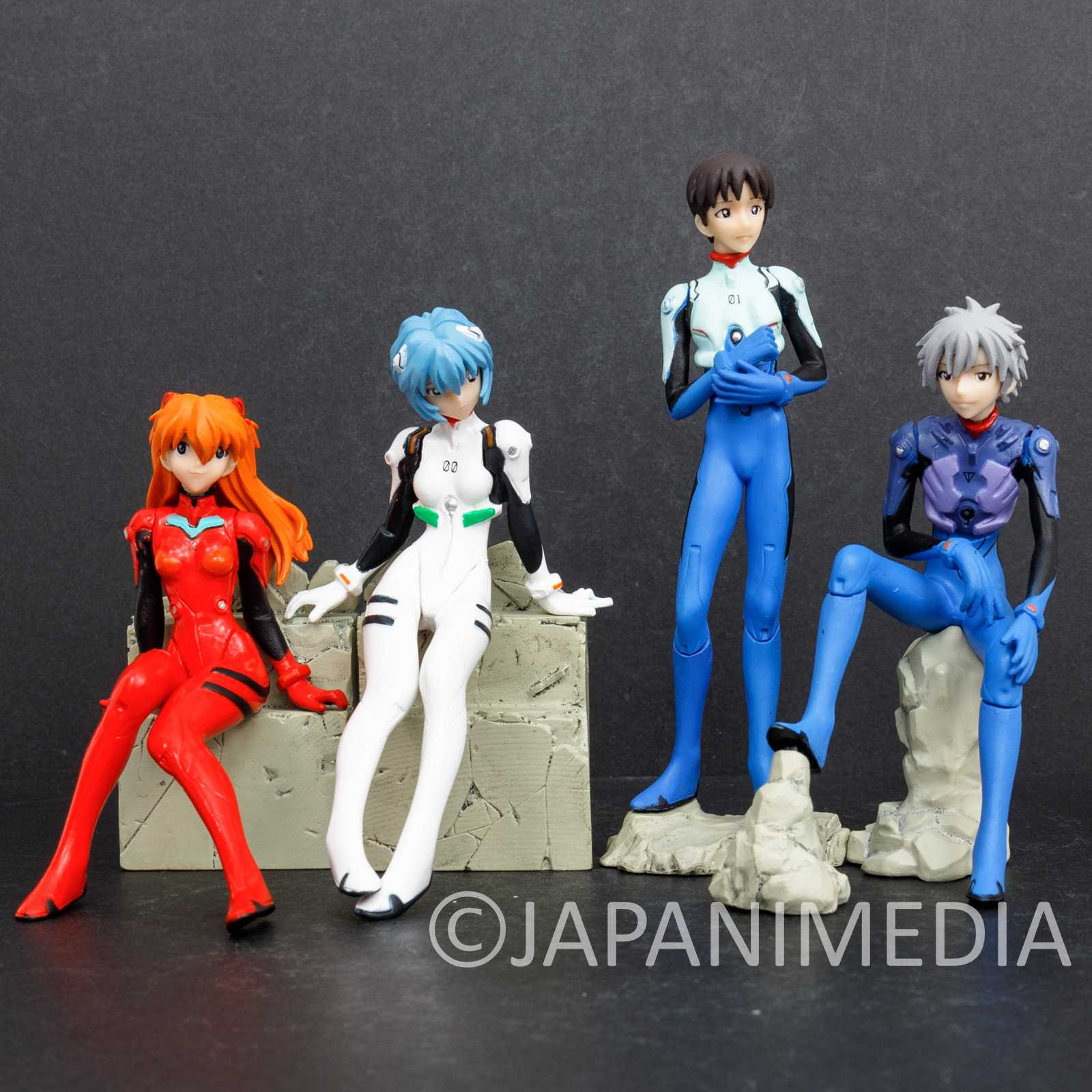Evangelion Mini Figure 4pc Set [ Shinji Asuka Ayanami Kaworu ] BANDAI JAPAN Japanimedia Store 4
