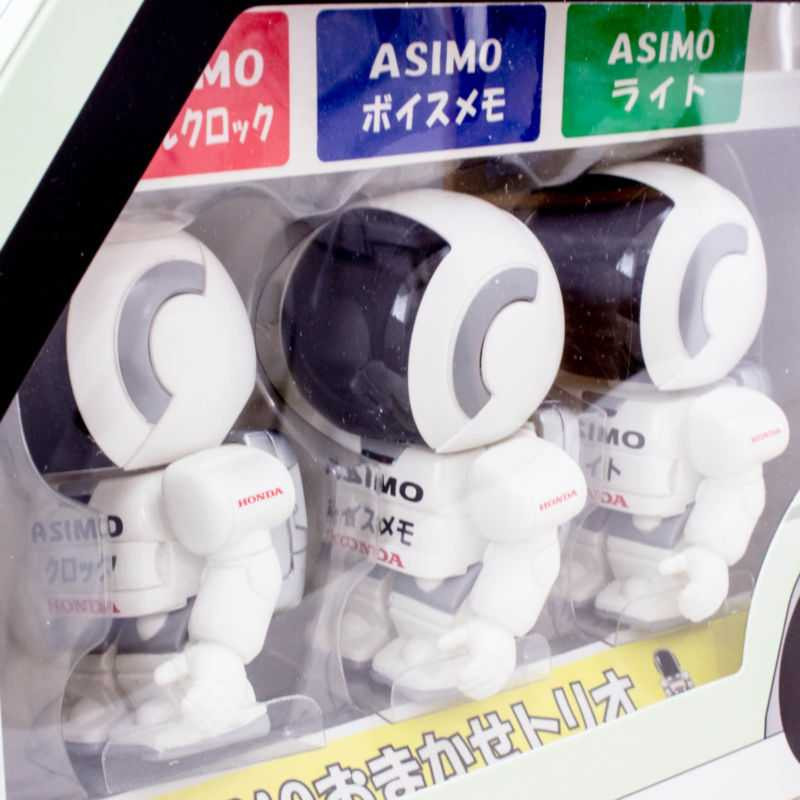 HONDA Asimo Trio Mascot Figure Type LED Light & Digital Clock & Voice Memo JAPAN 4