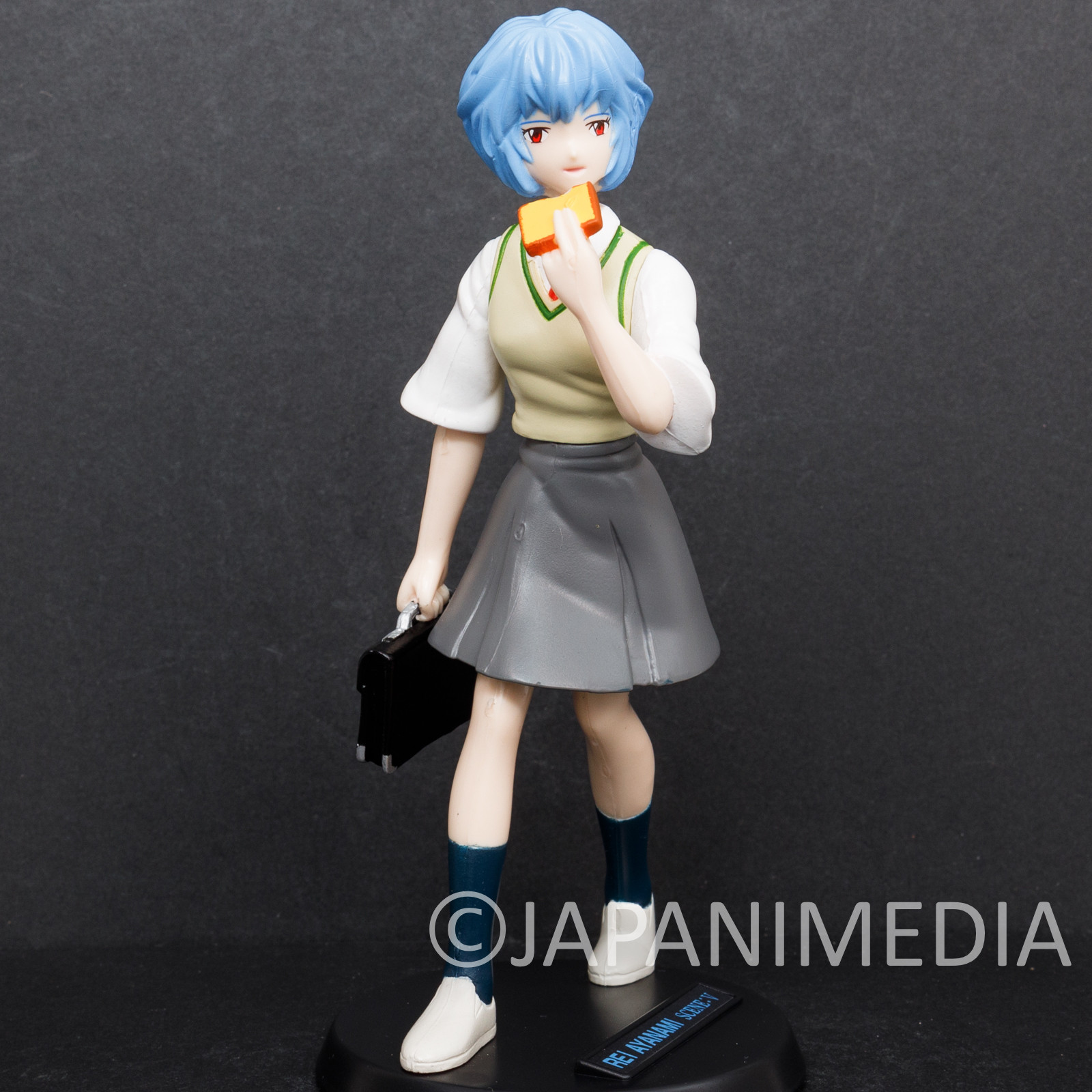 Evangelion Rei Ayanami School Uniform, Eating Bread Figure SEGA JAPAN